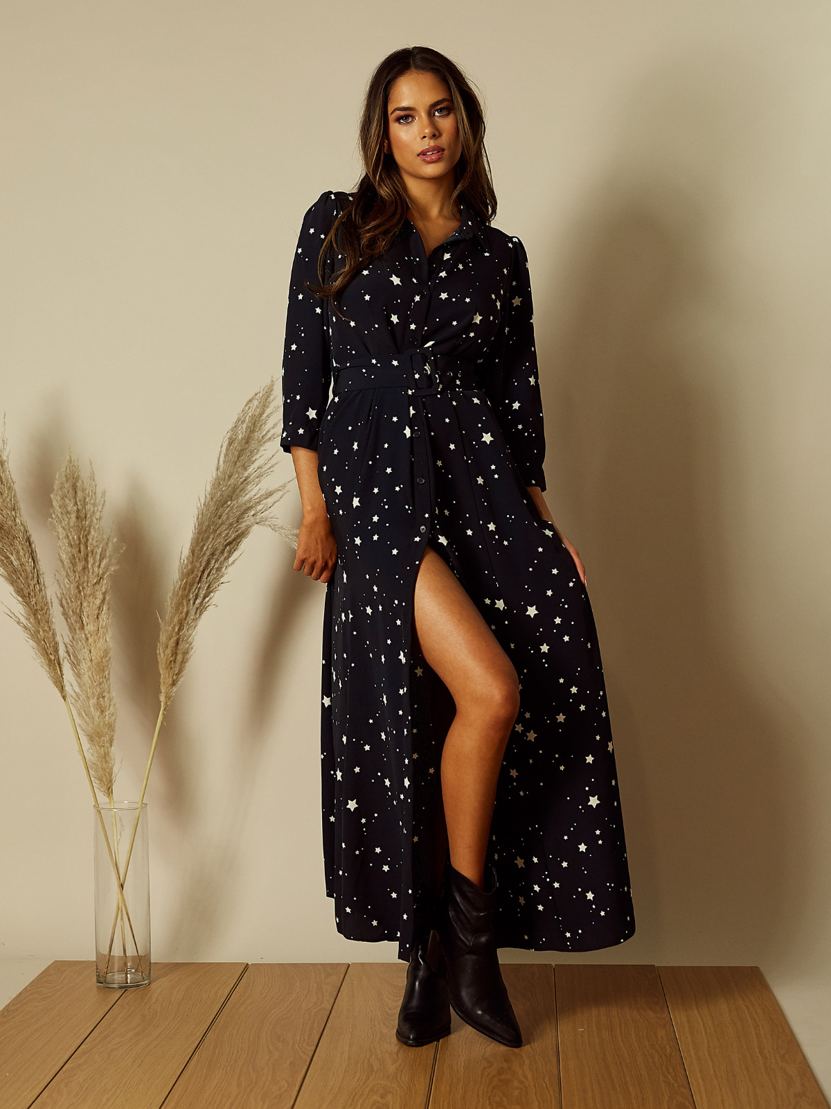 Shirt dress top as jacket