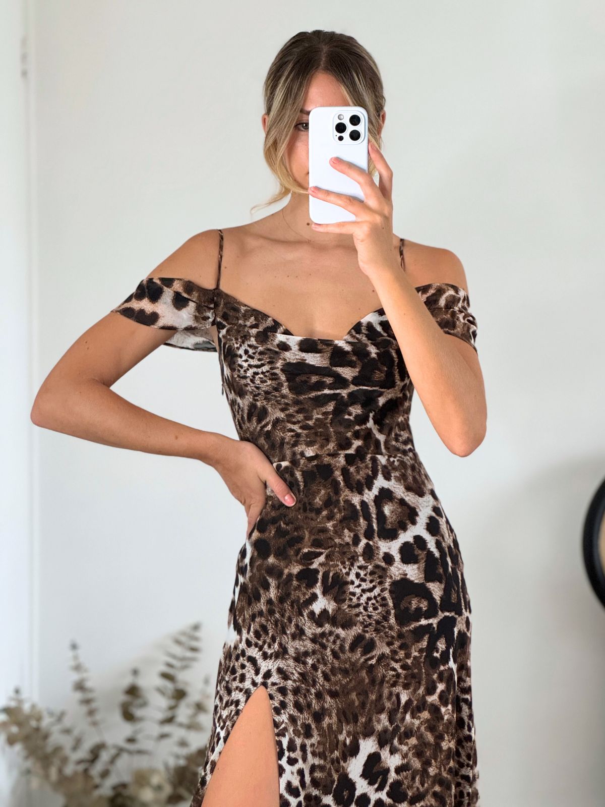 Animal Print Maxi Dress | Tasmin Cold Shoulder Maxi Dress