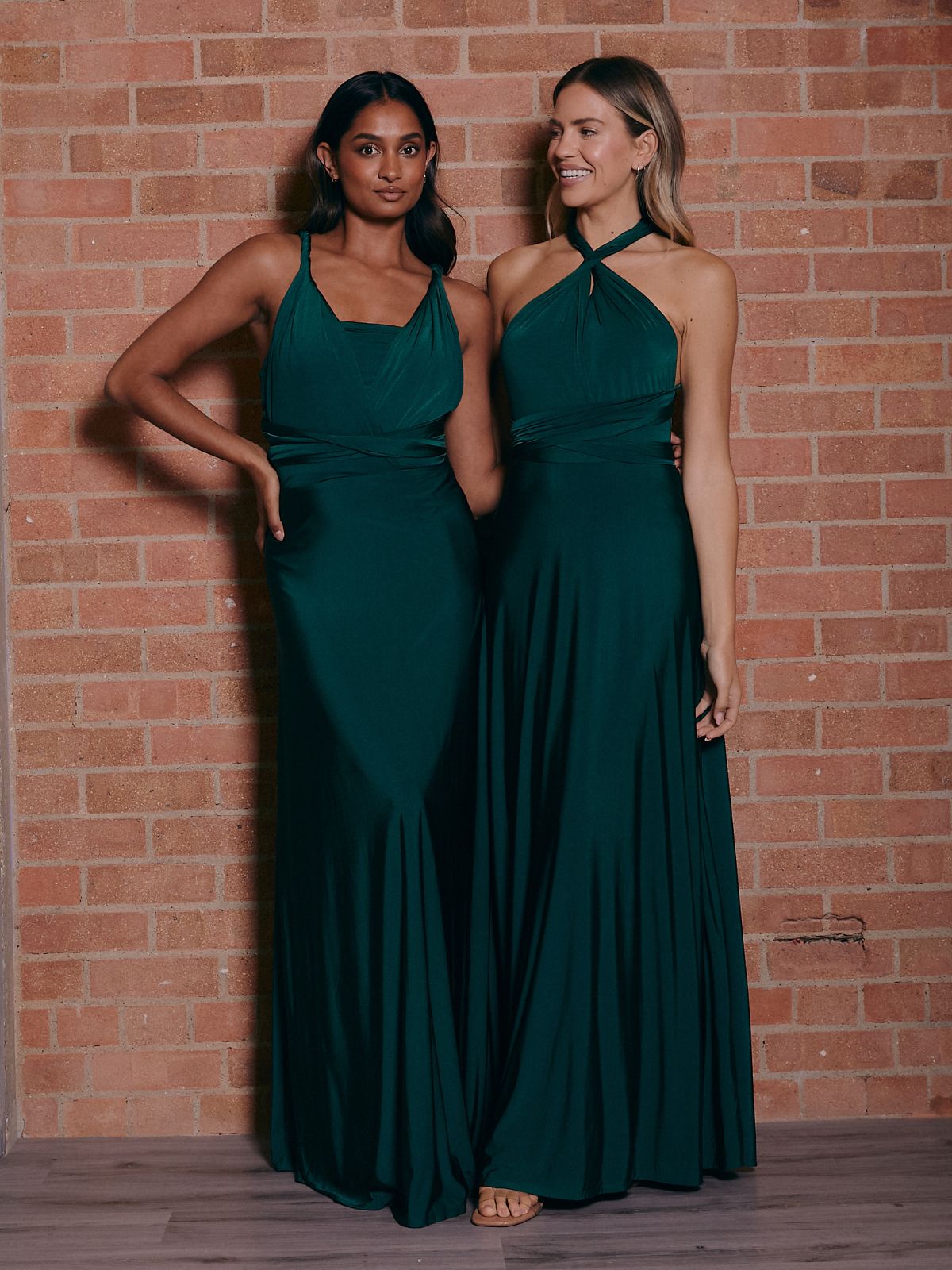 Multi-way Slinky Maxi Dress / Emerald – Style Cheat