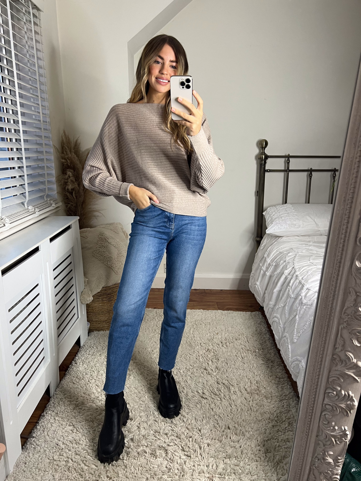 Beige 2025 ribbed jumper