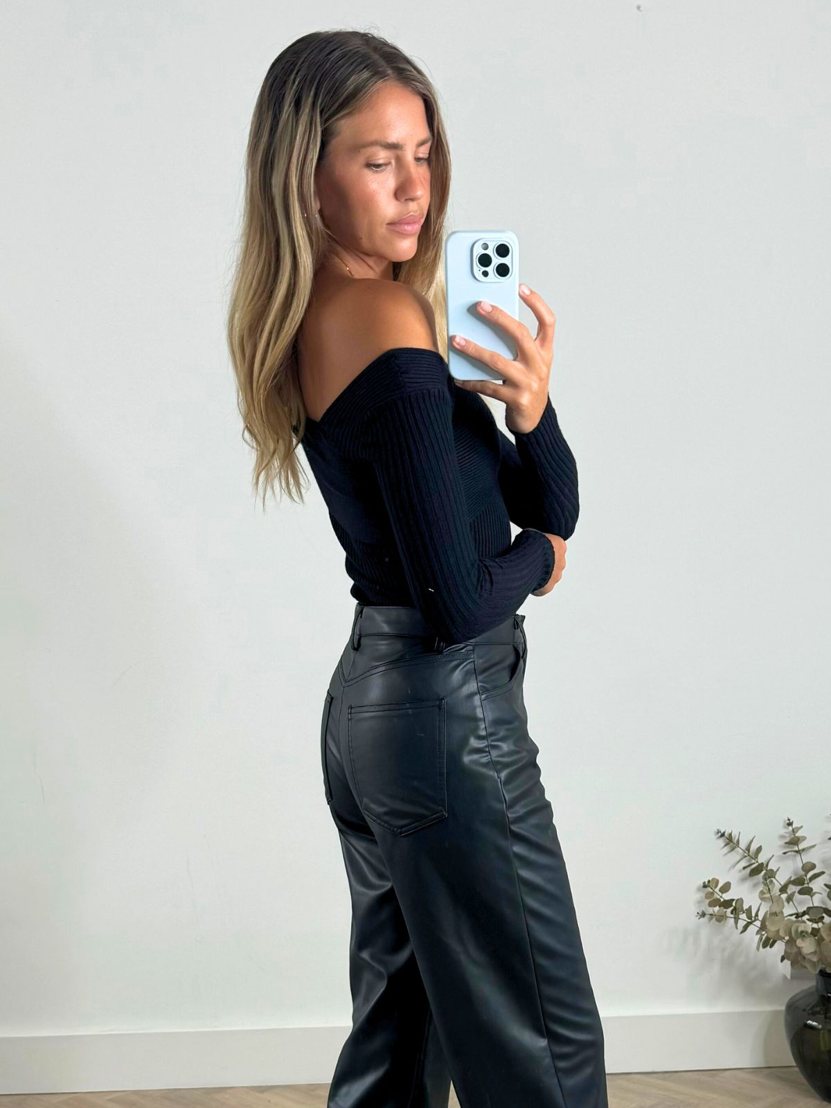 Morgan Asymmetric Knitted Jumper in Black