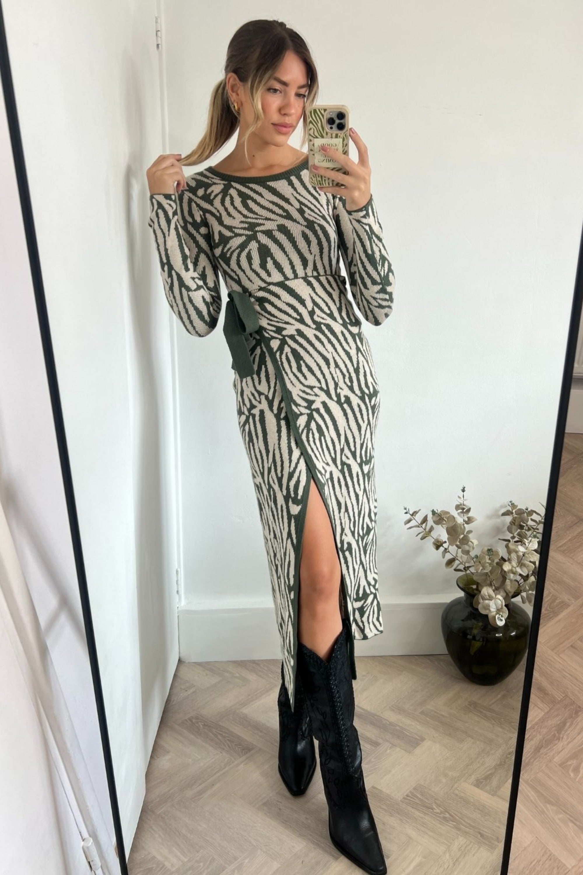 Zebra Knit Dress