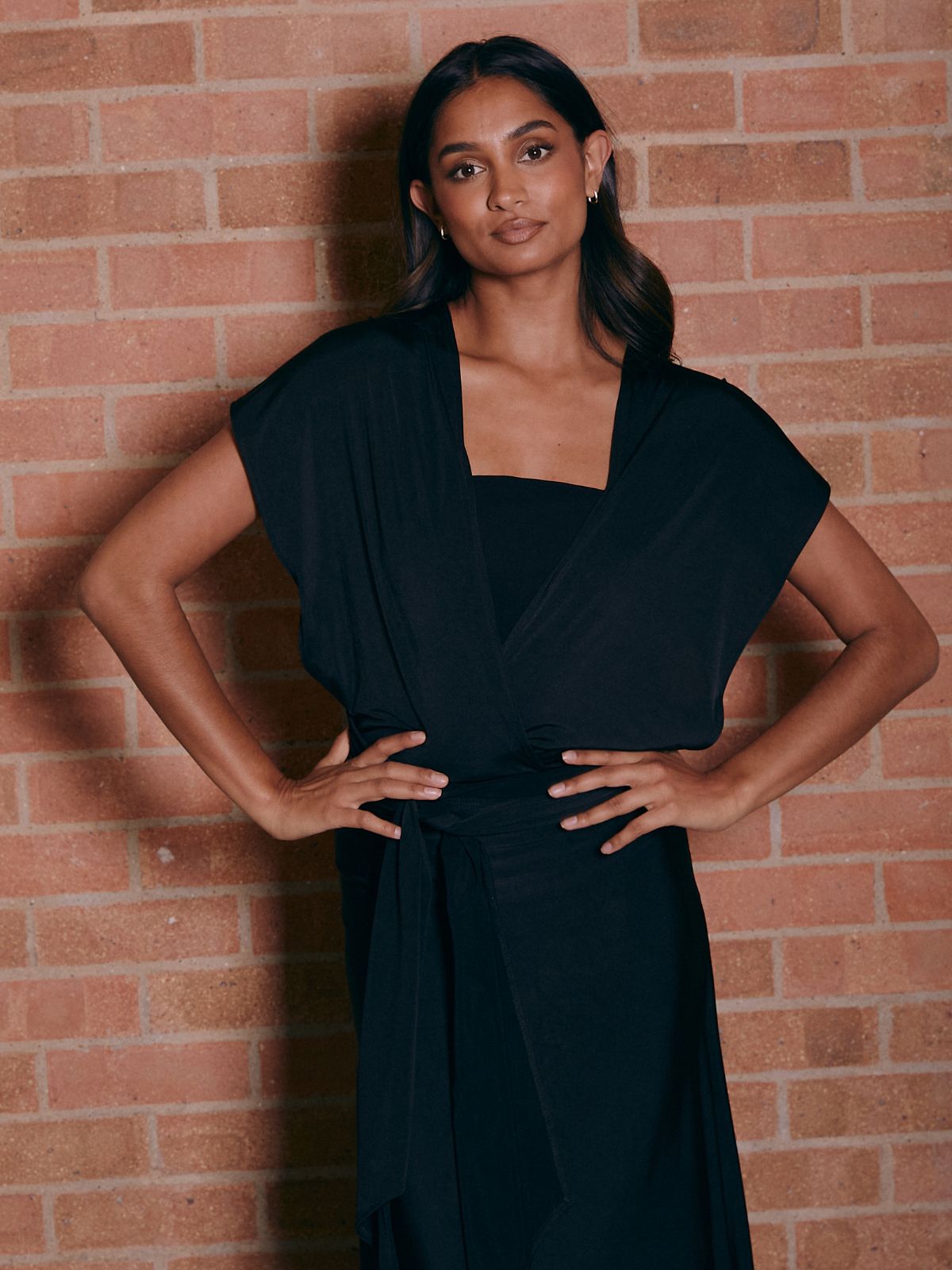 Bridesmaids Jersey Bandeau Top / Black