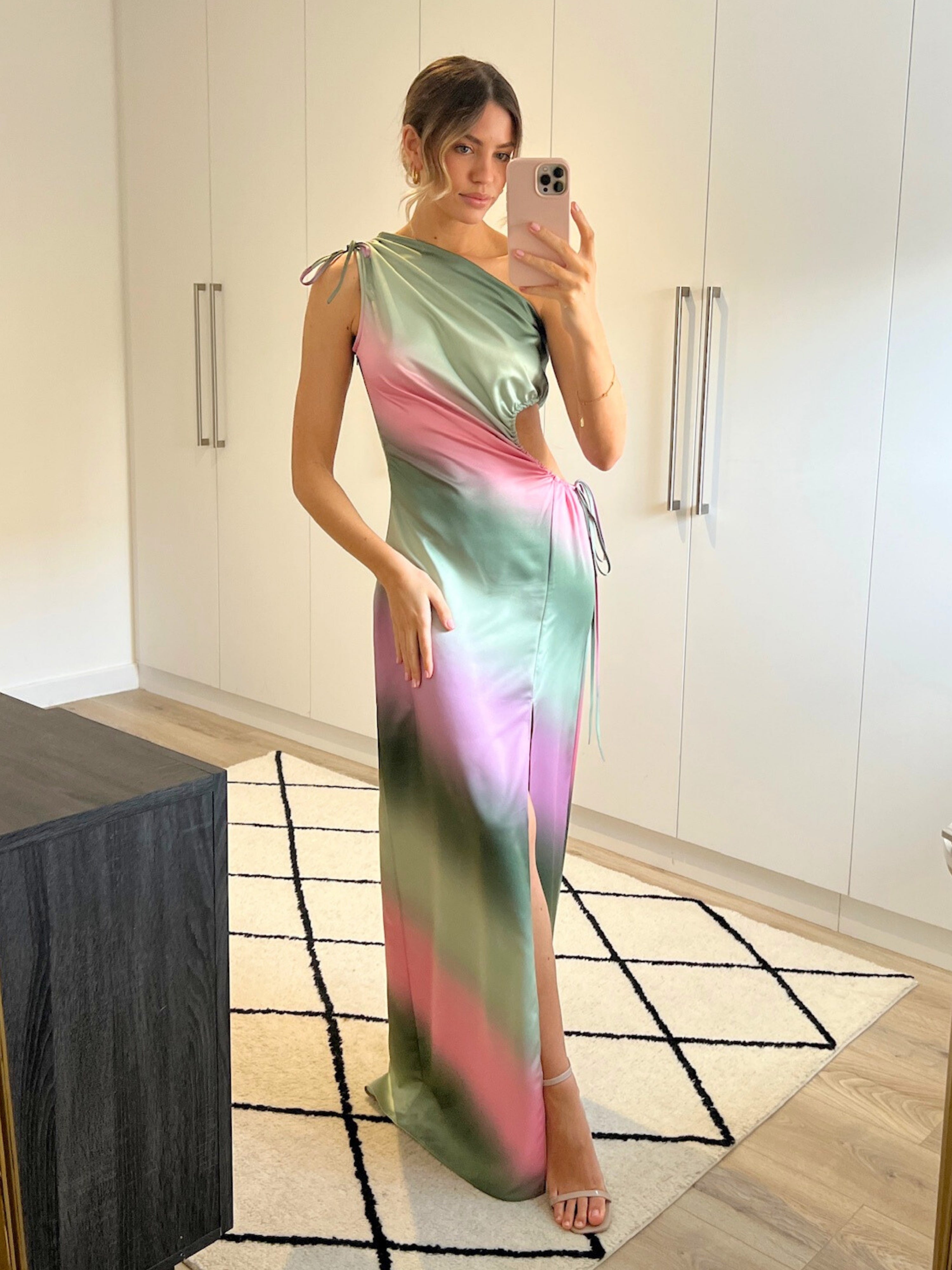 Asymmetric Cut Out Dress | Jovie Maxi Dress in Ombre