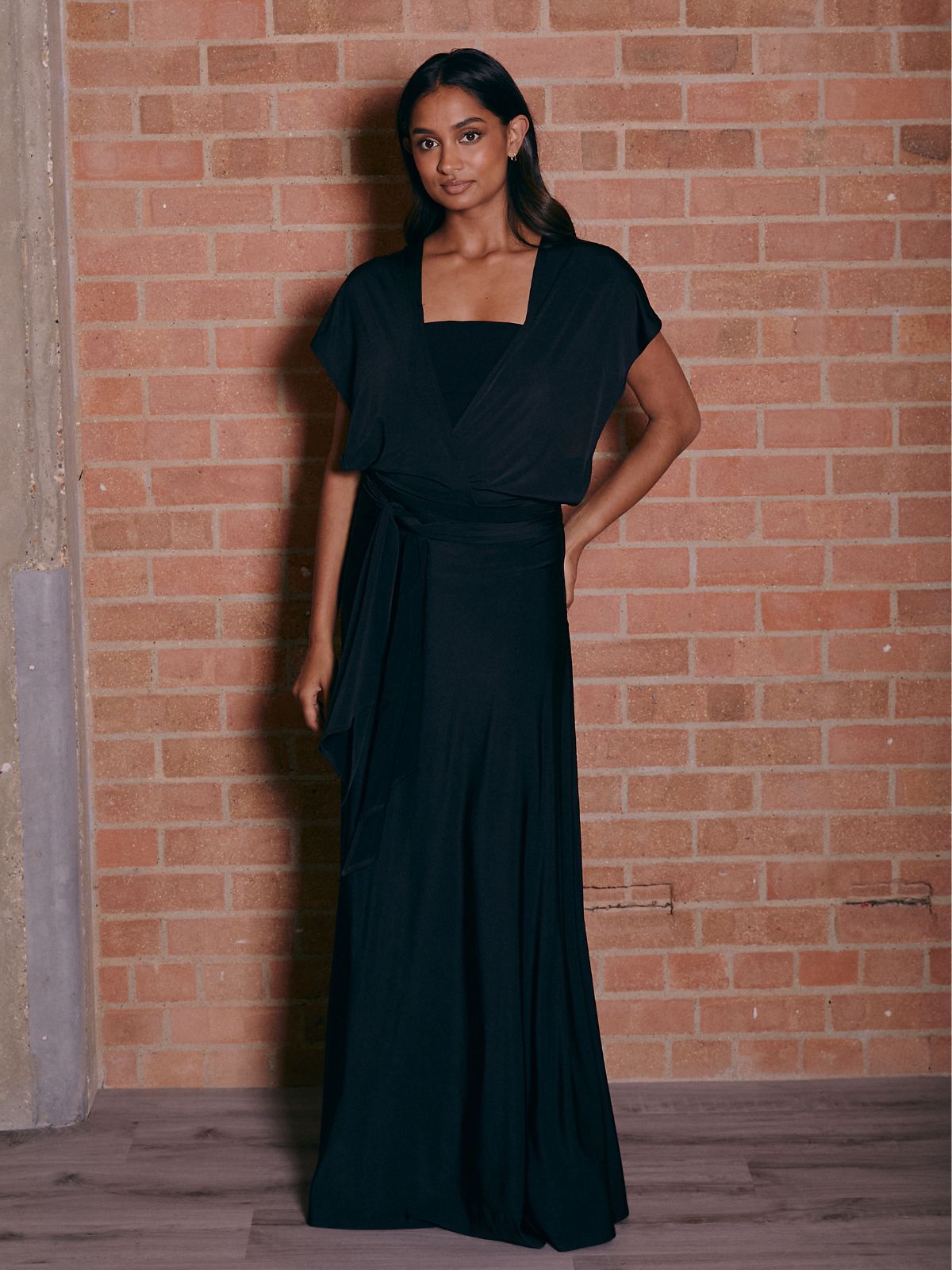 Bridesmaids Jersey Bandeau Top / Black