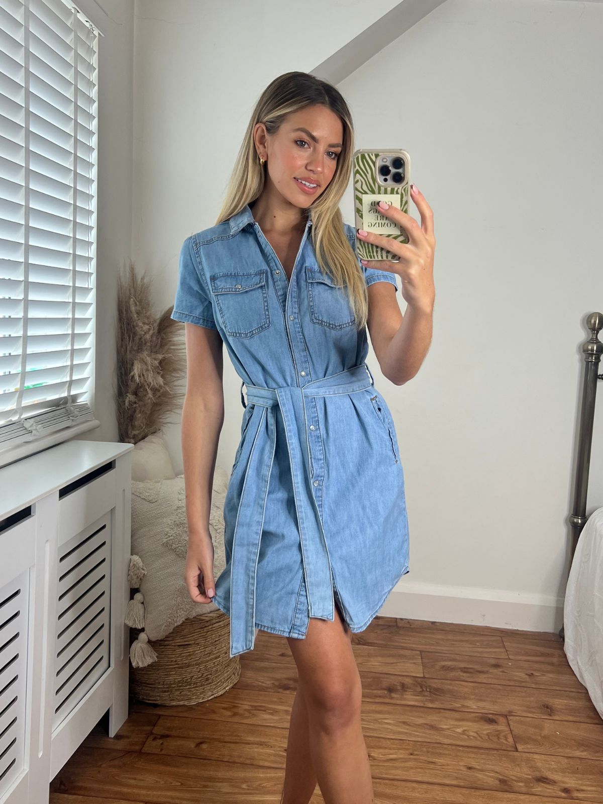 Light blue 2025 chambray dress