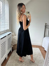Shirred Bandeau Dress | Betty Jersey Dress in Black