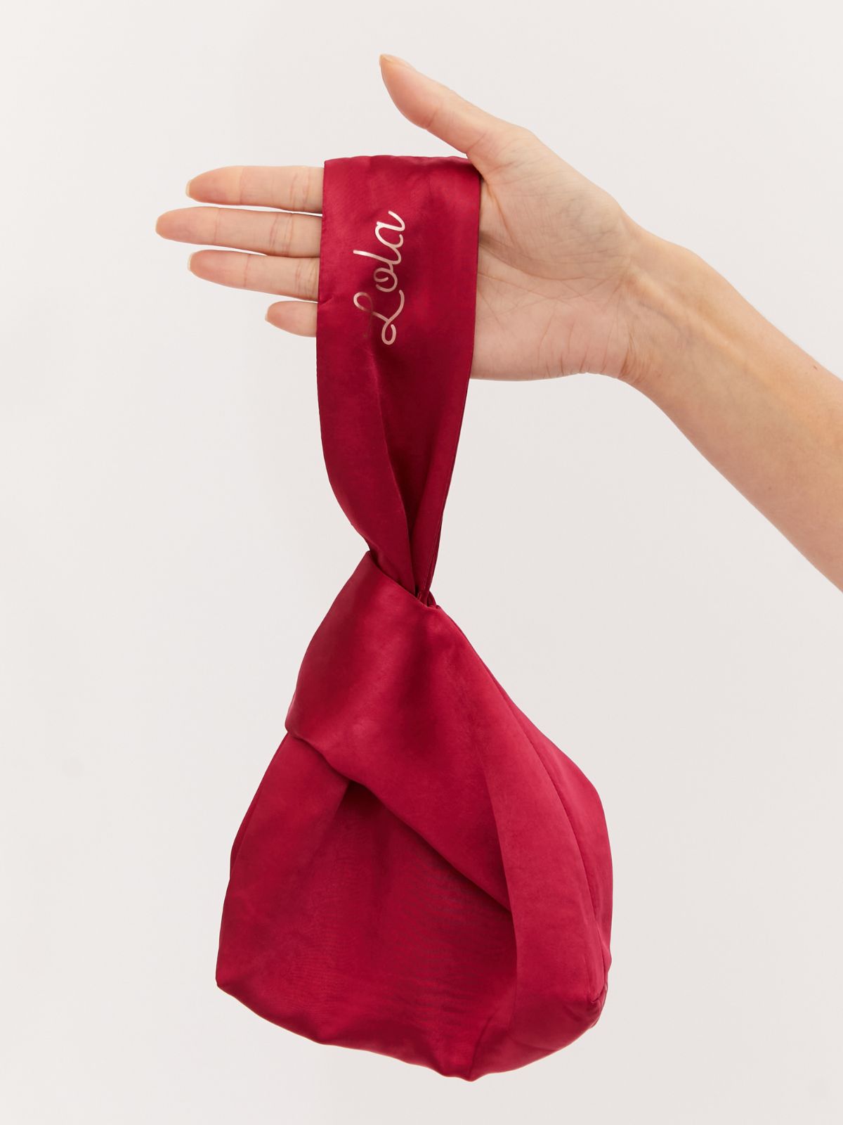 Satin Bridesmaids Pouch Bag / Claret
