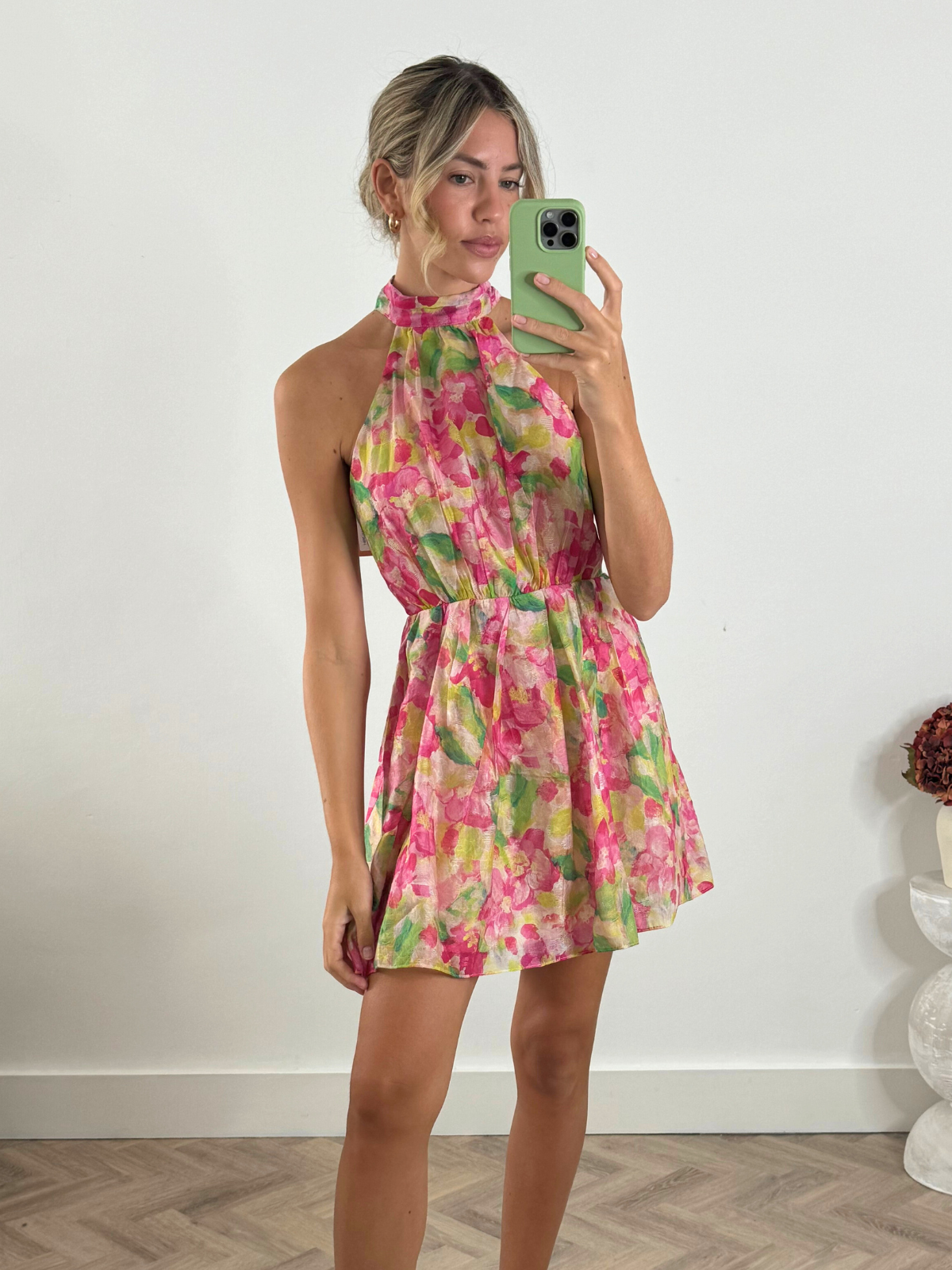 Floral High Neck Dress | Raye Mini Dress
