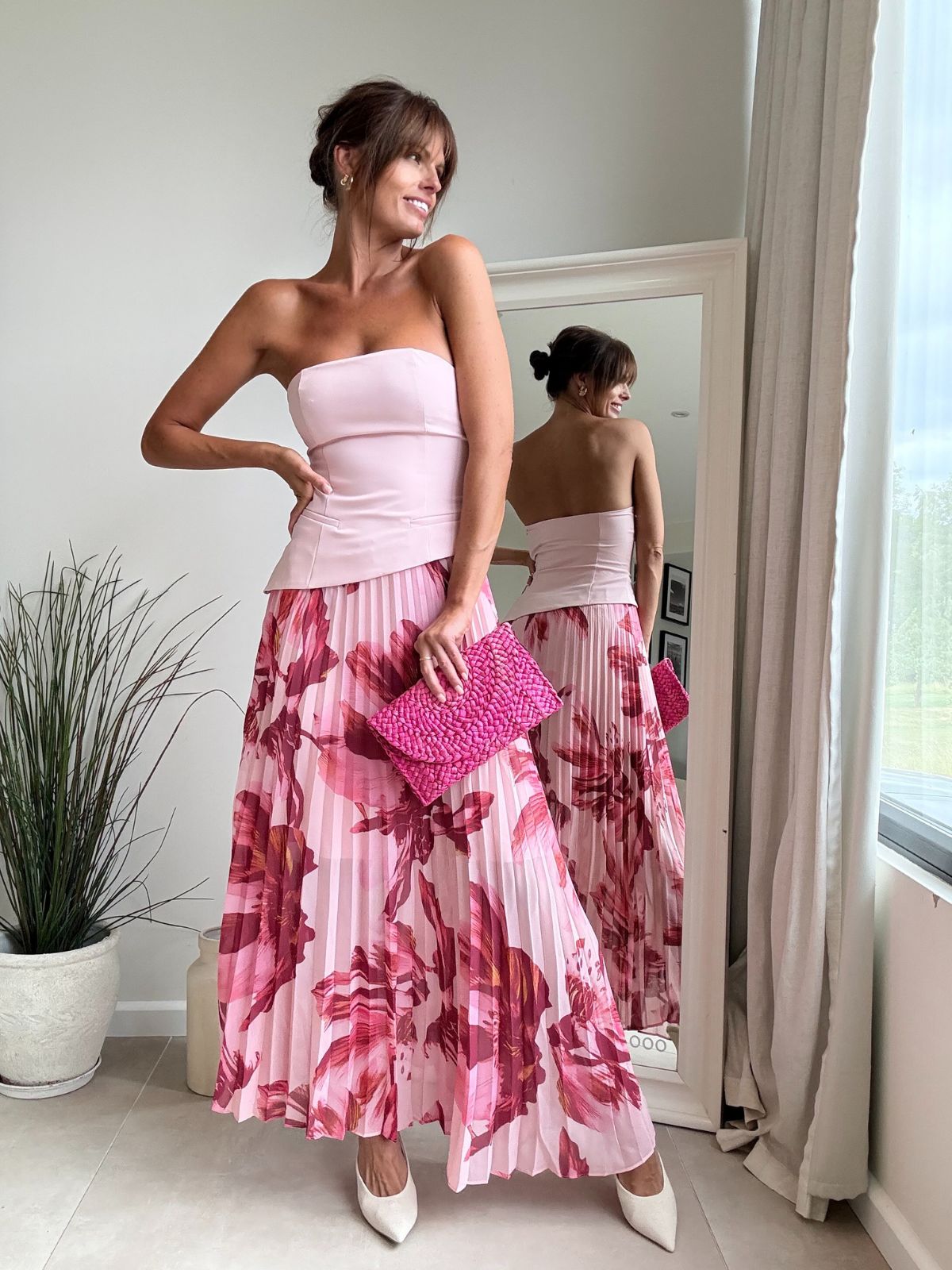 Madelaine Bandeau Dress in Pink