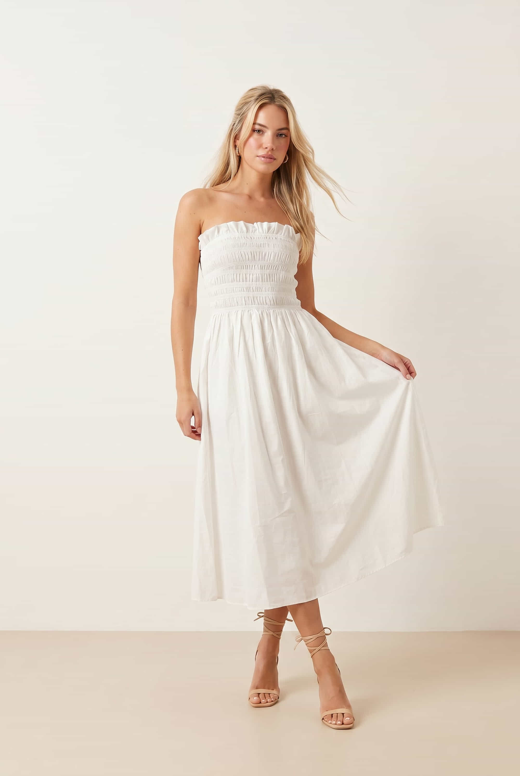 White Bandeau Dress