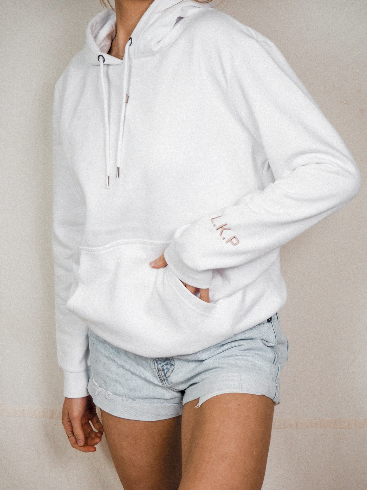 Personalised White Hoodie | Kris White Star Hoodie