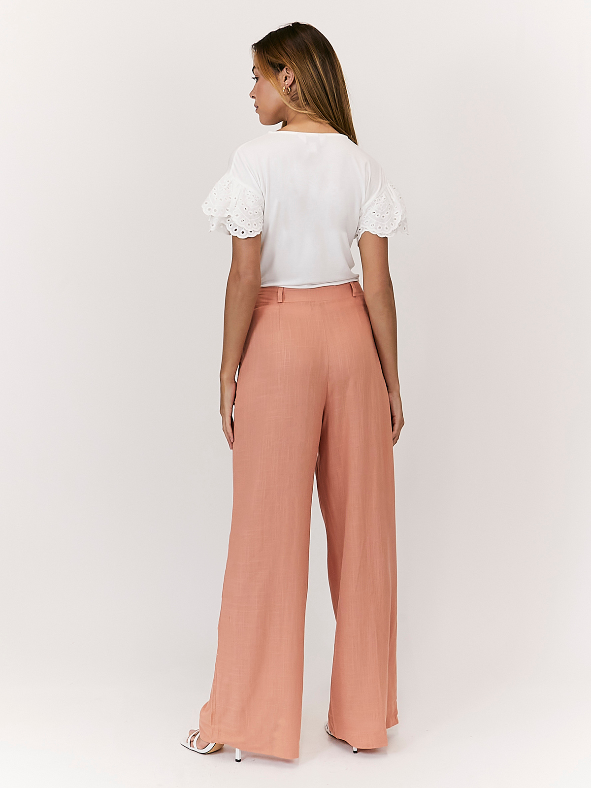 Peach Linen Trousers | Linen Trousers - Style Cheat