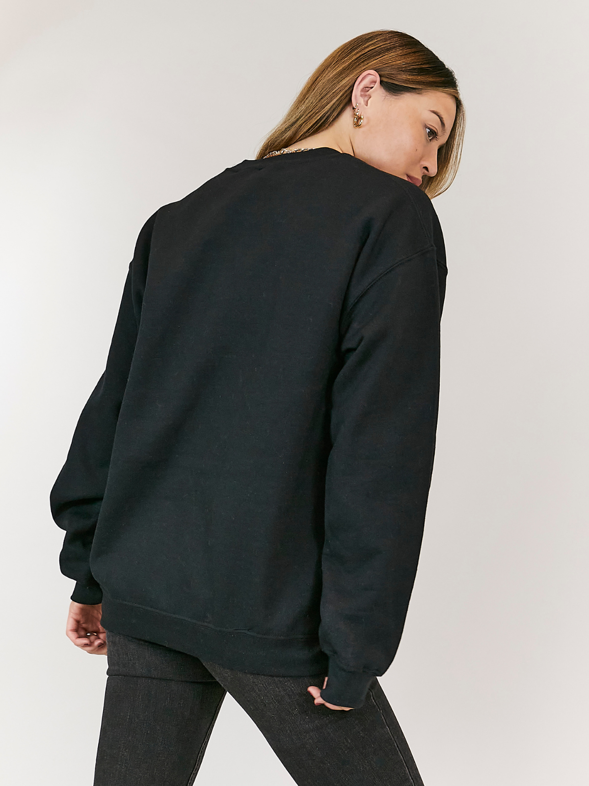 Kai Personalised Round Neck Star Sweater / Black