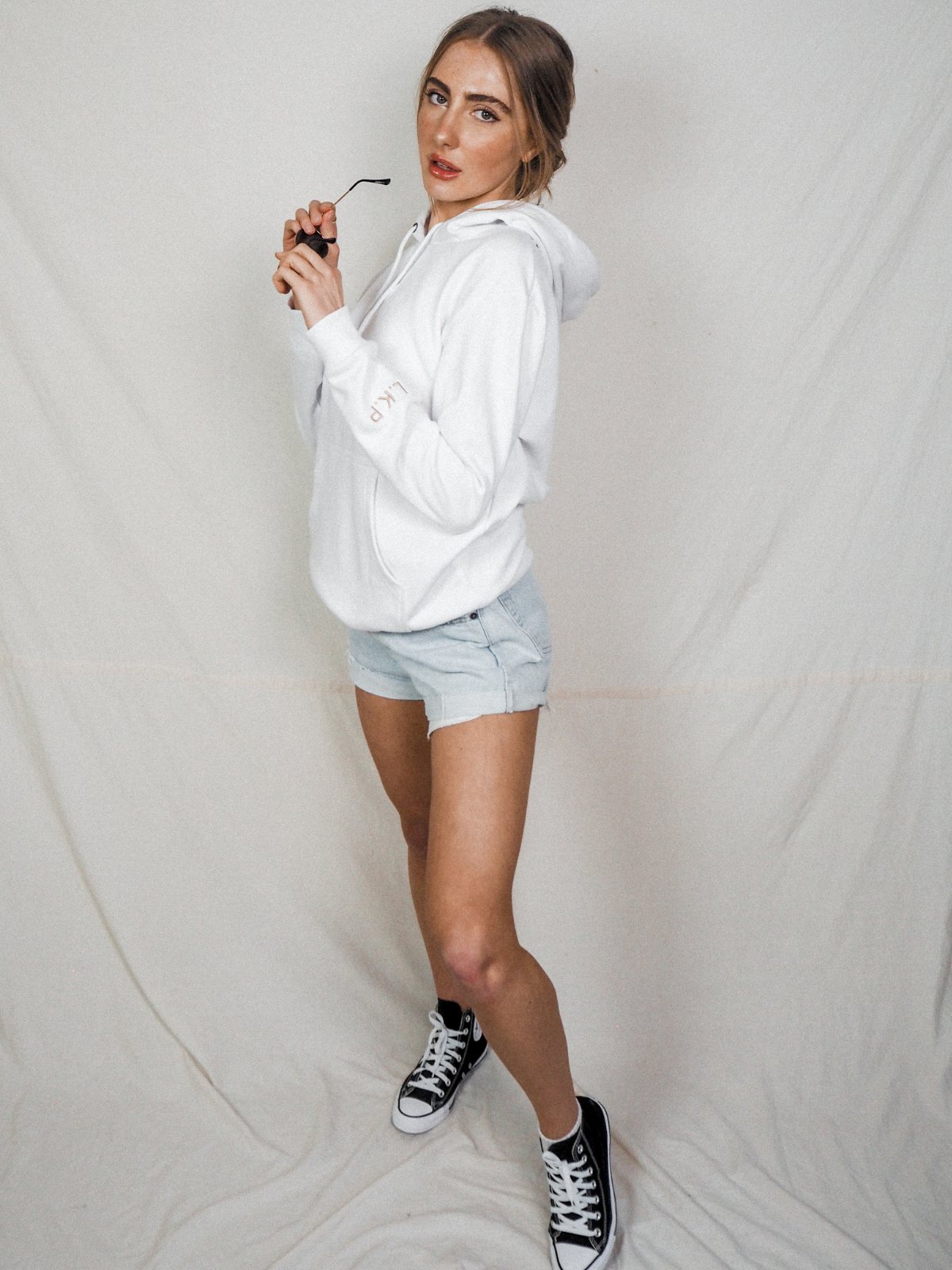 Personalised White Hoodie | Kris White Star Hoodie