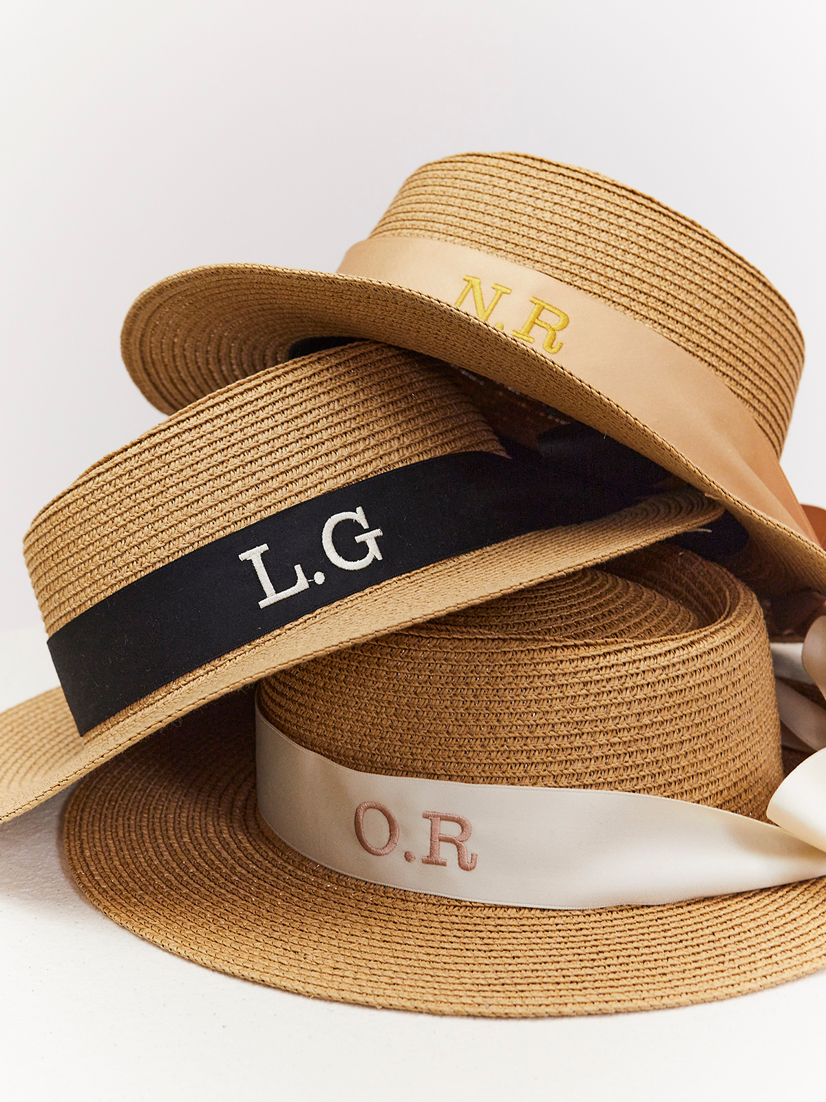 Mykonos Personalised Ivory Ribbon Panama Hat