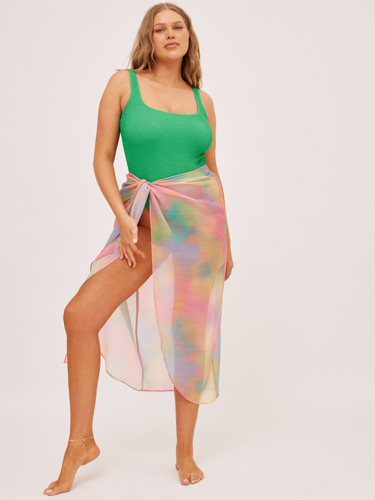 Aurelia Sheer Beach Sarong / Pastel Ombre