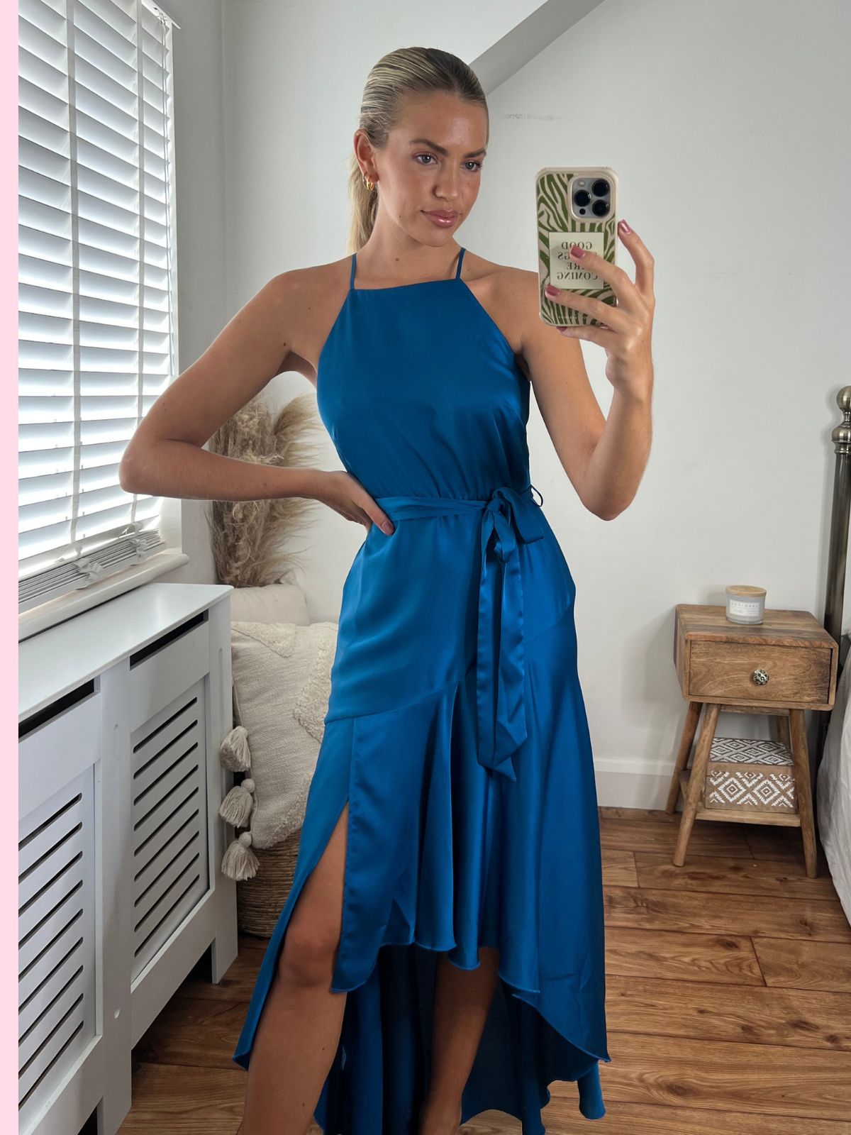 Blue High Low Dress