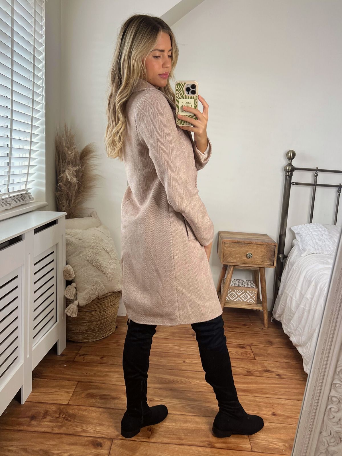 Pink Double Breasted Coat