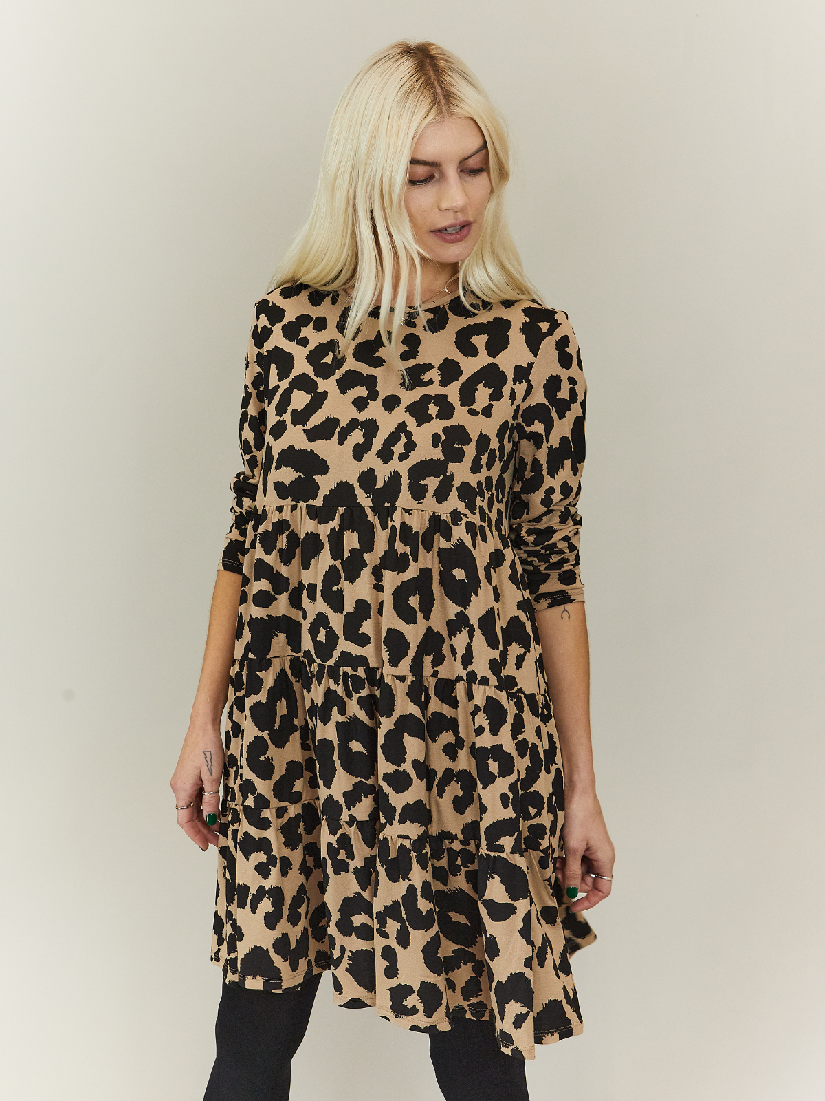Animal Print Smock Dress