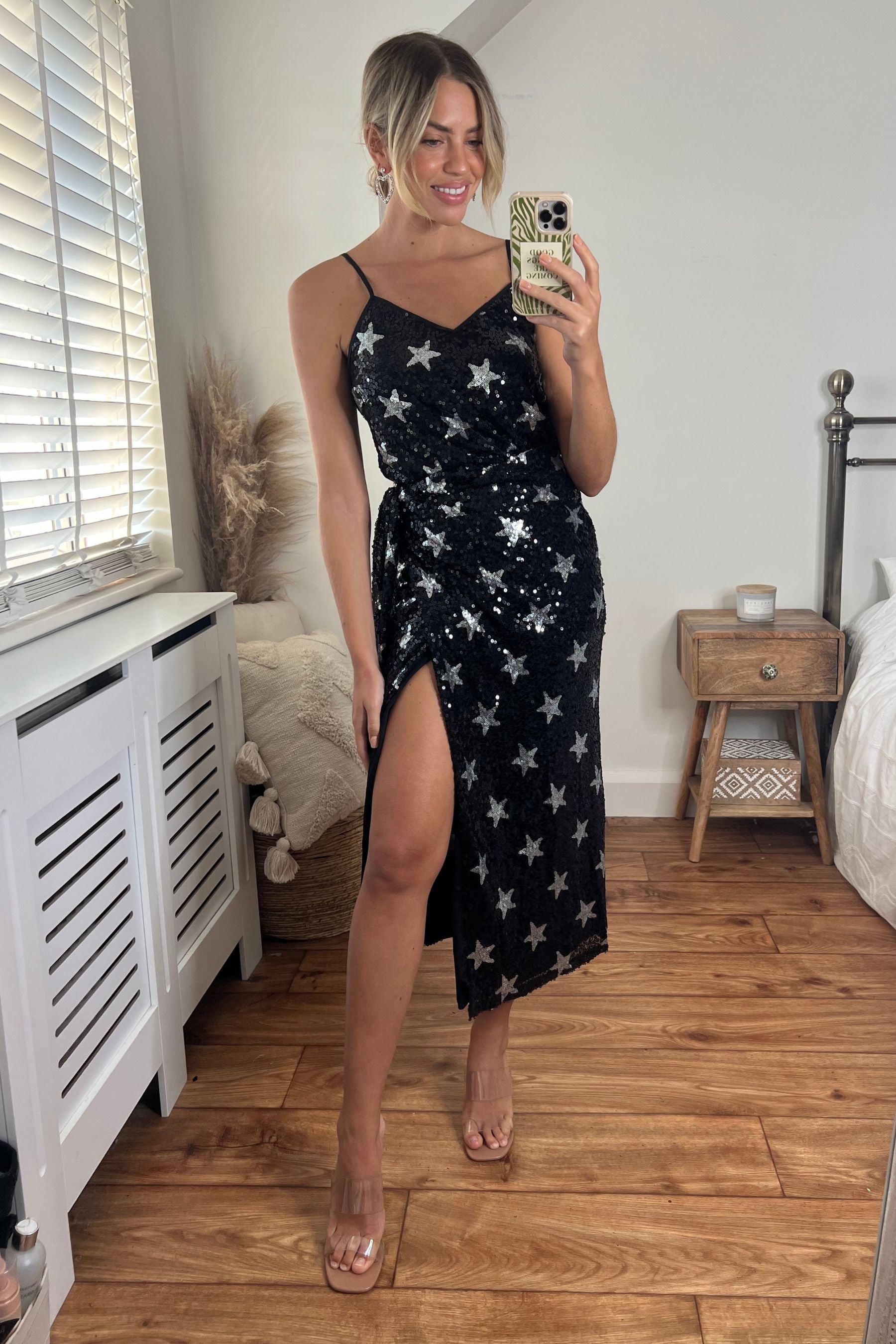 Sequin Wrap Midi Skirt | Beau Wrap Midi Skirt / Sequin Star