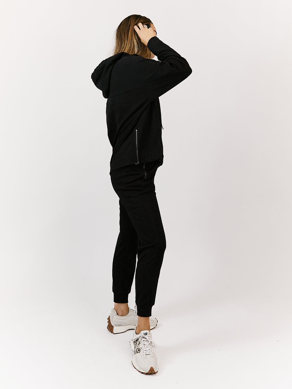 Black Joggers | Black Rib Detail Jogger