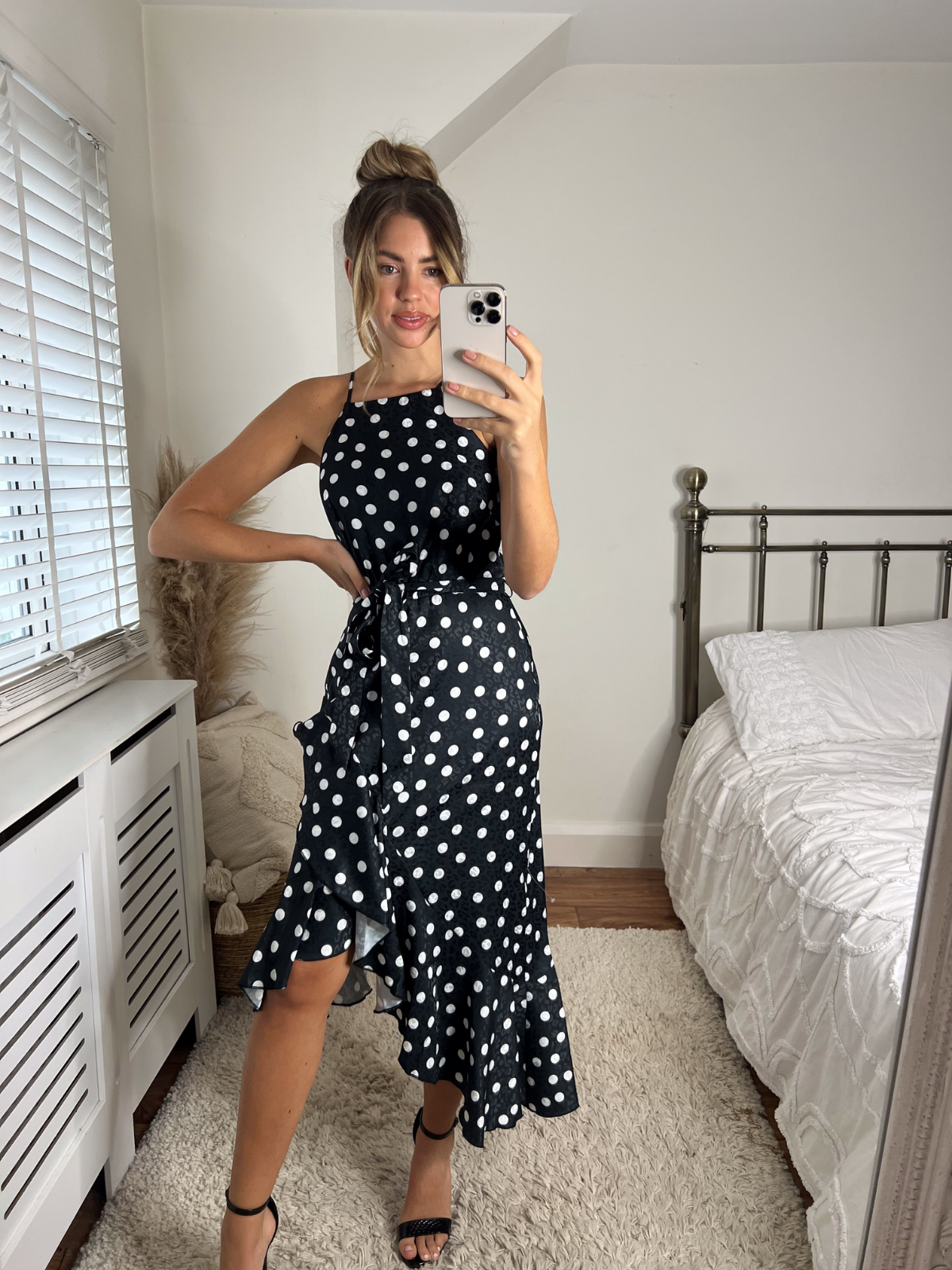 Spot frill shop dress