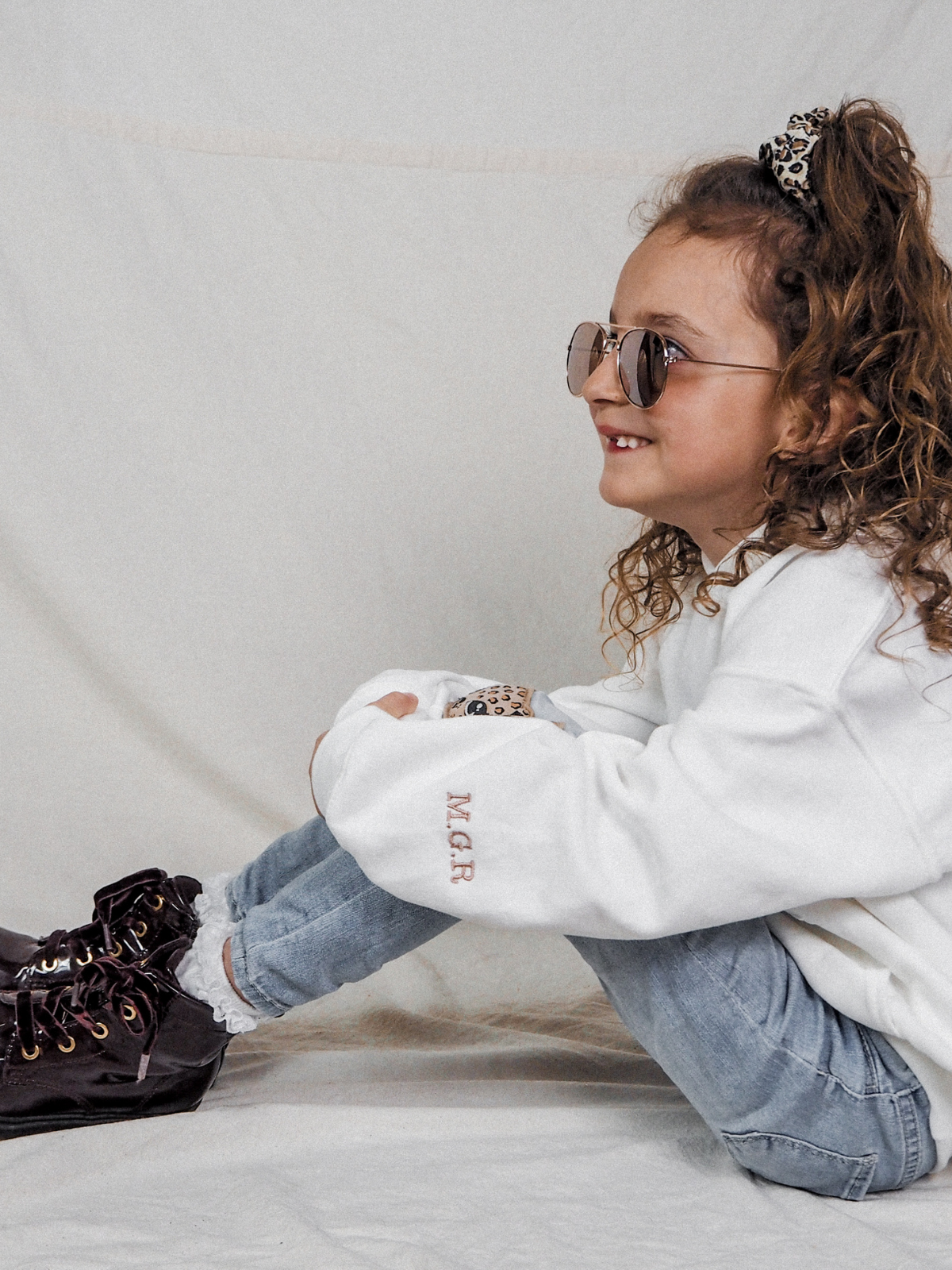 Mimi Children's Unisex Personalised White Star Hoodie – Style Cheat