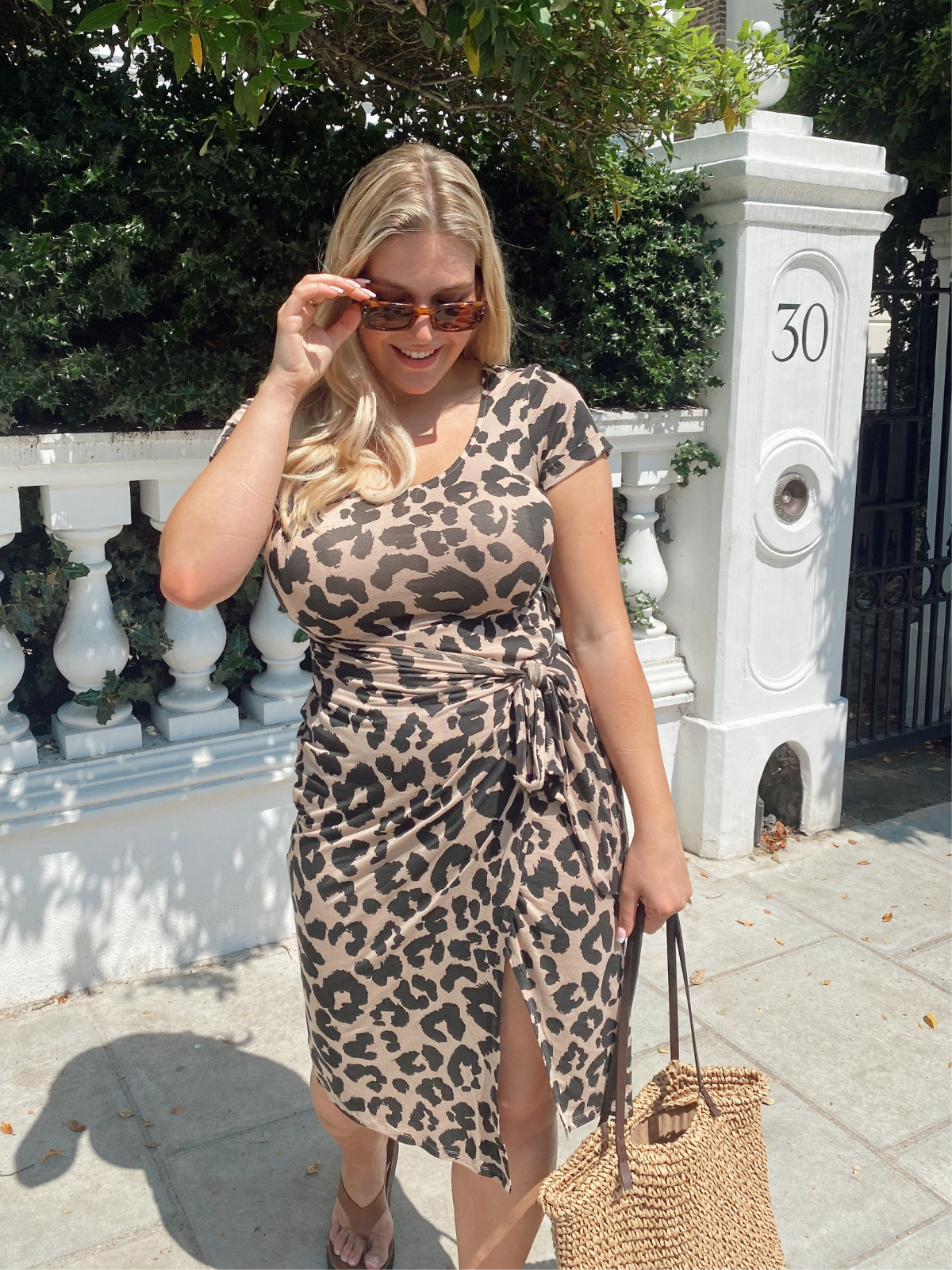 Animal Print Midi Wrap Dress | Midi Wrap Dress - Style Cheat