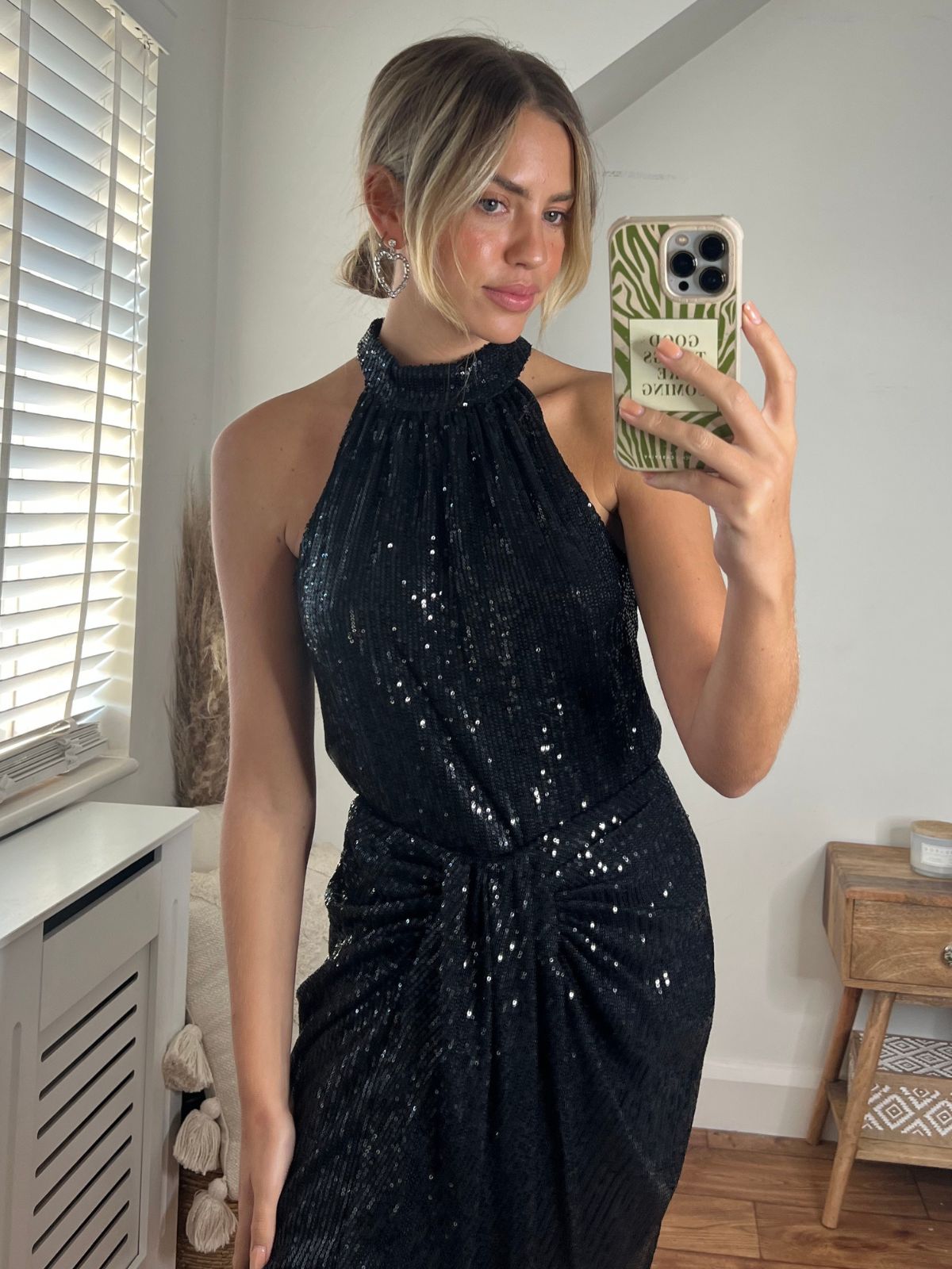 Black Sequin Top
