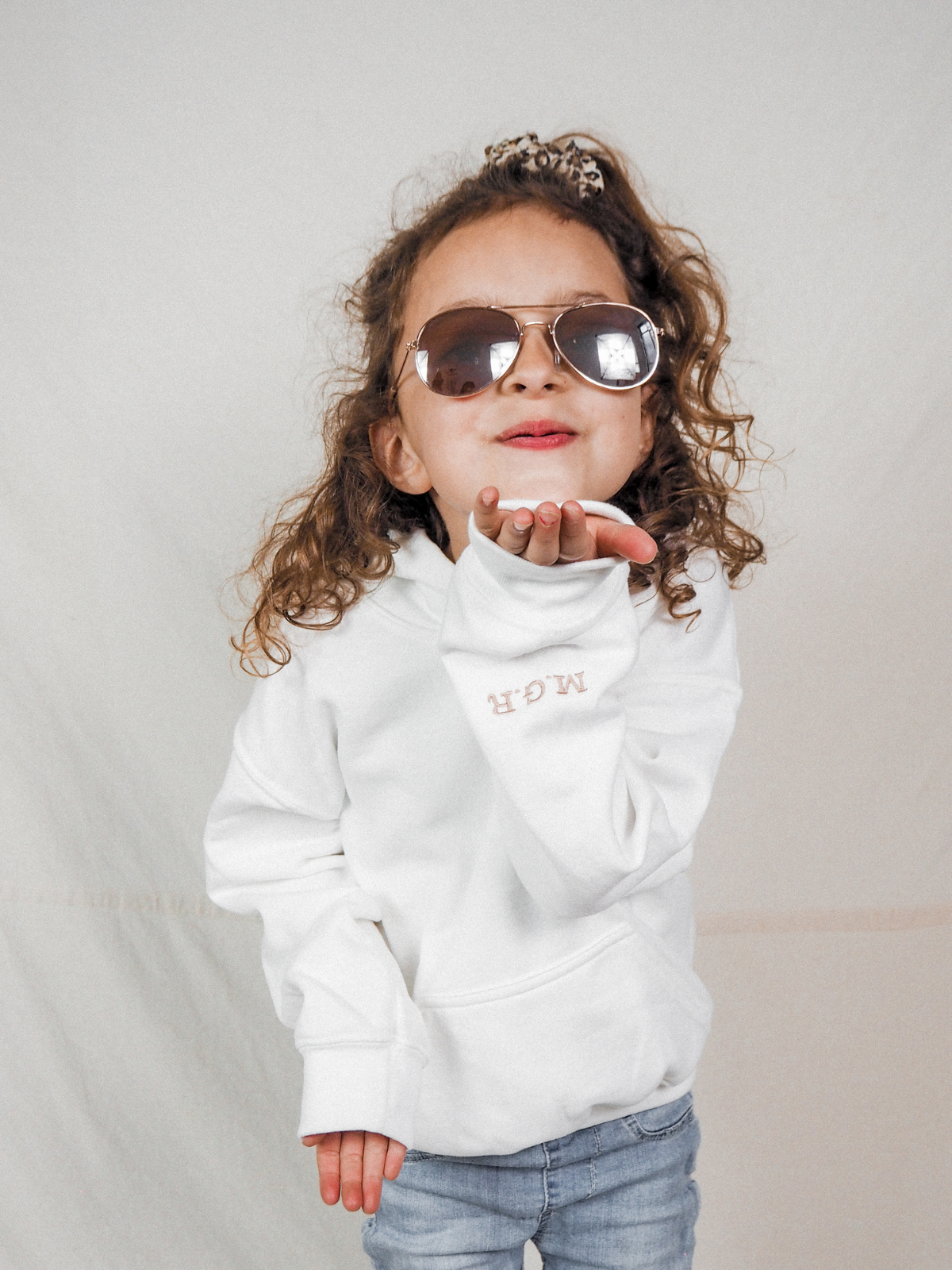 Mimi Children's Unisex Personalised White Star Hoodie – Style Cheat