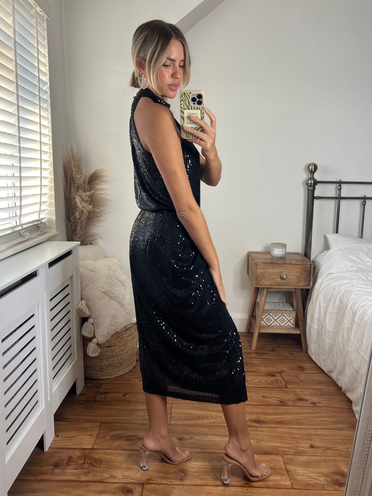 Black Sequin Skirt