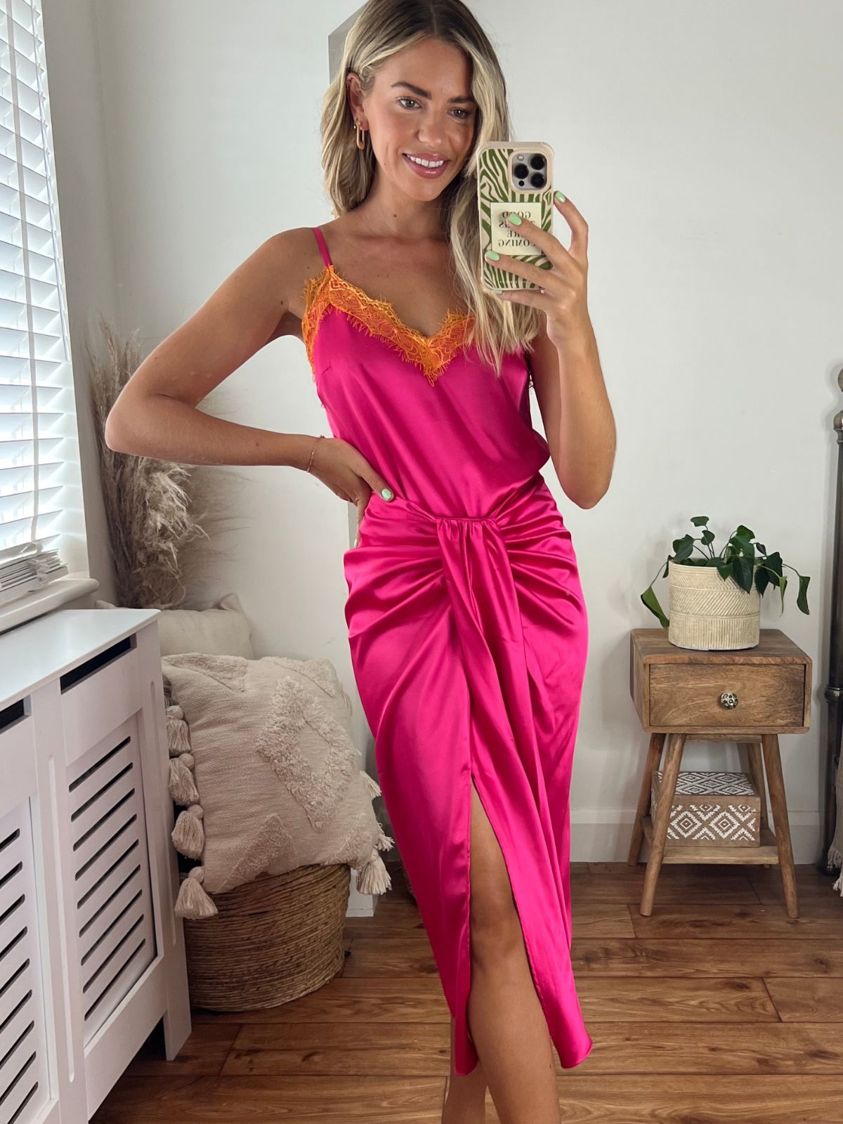 Pink Drape Skirt