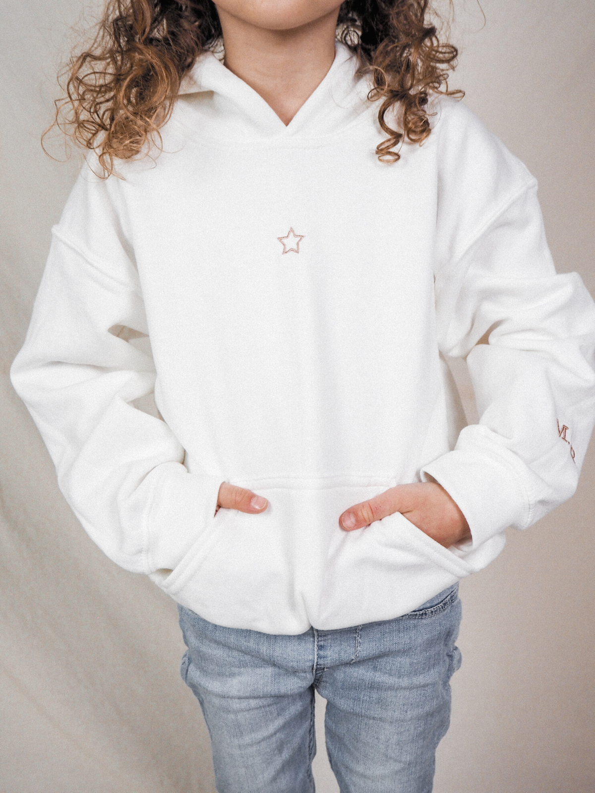 Mimi Children's Unisex Personalised White Star Hoodie – Style Cheat