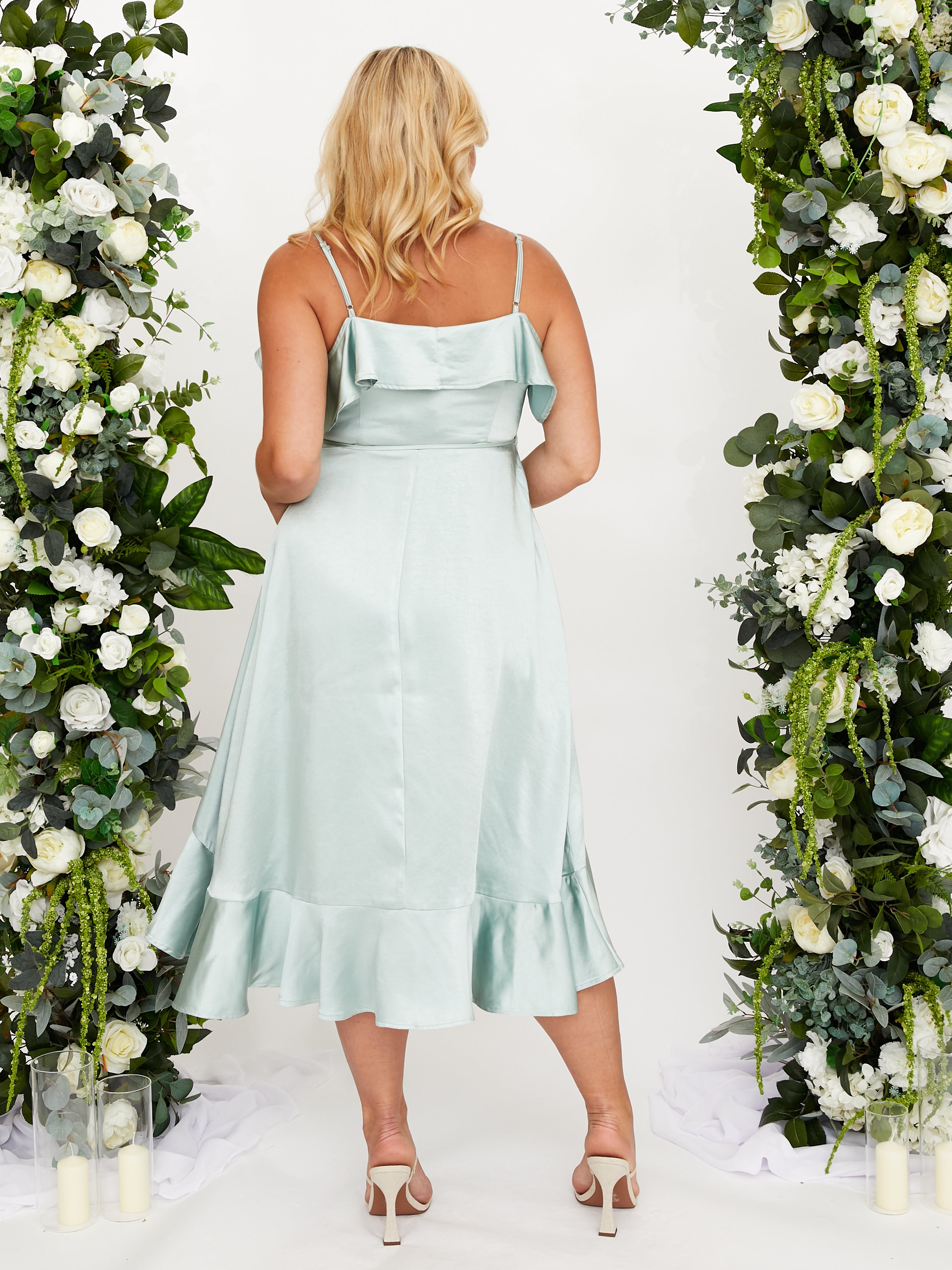 Sage Green Midi Bridesmaid Dress