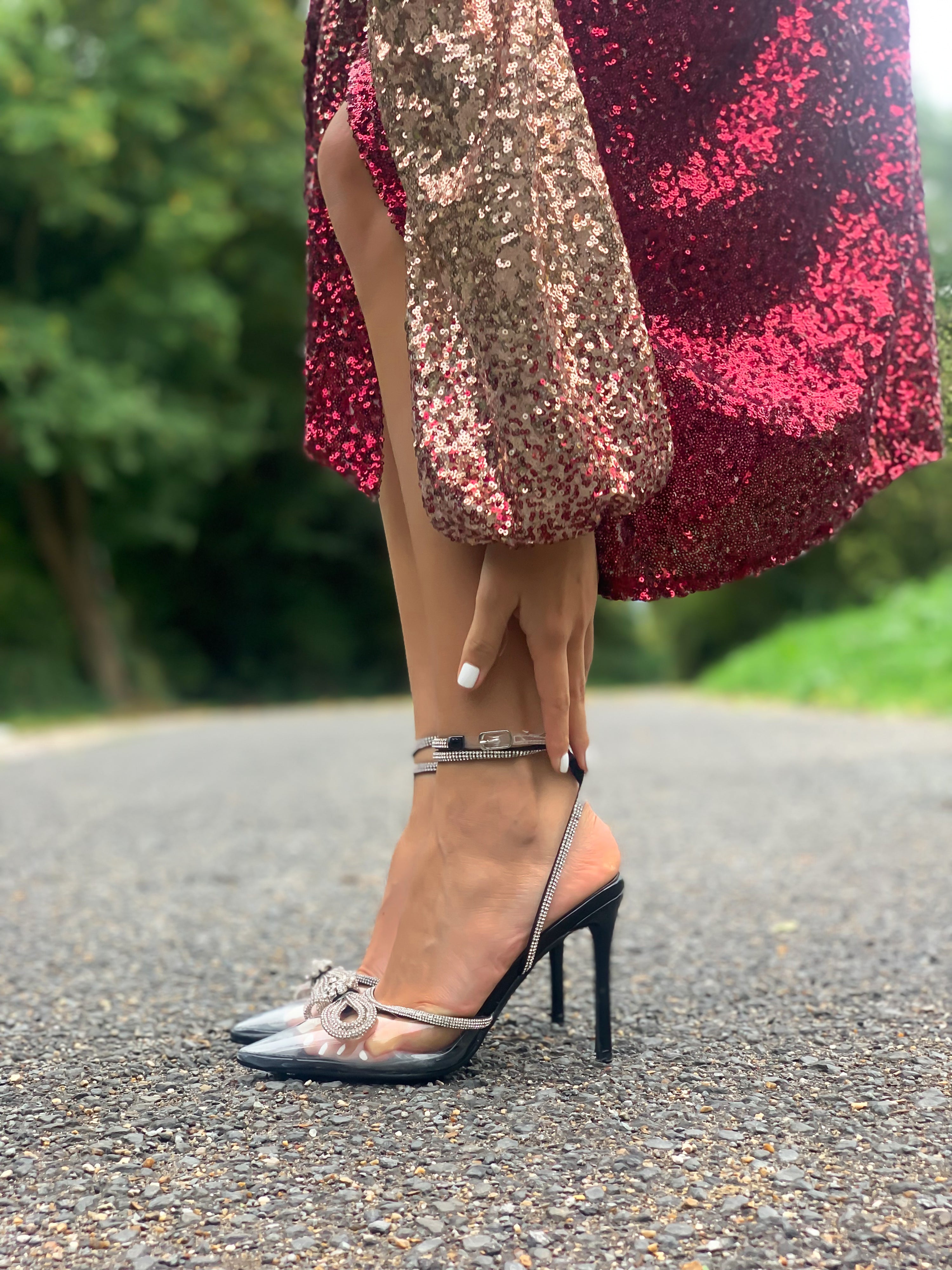 Silver Perspex Heels