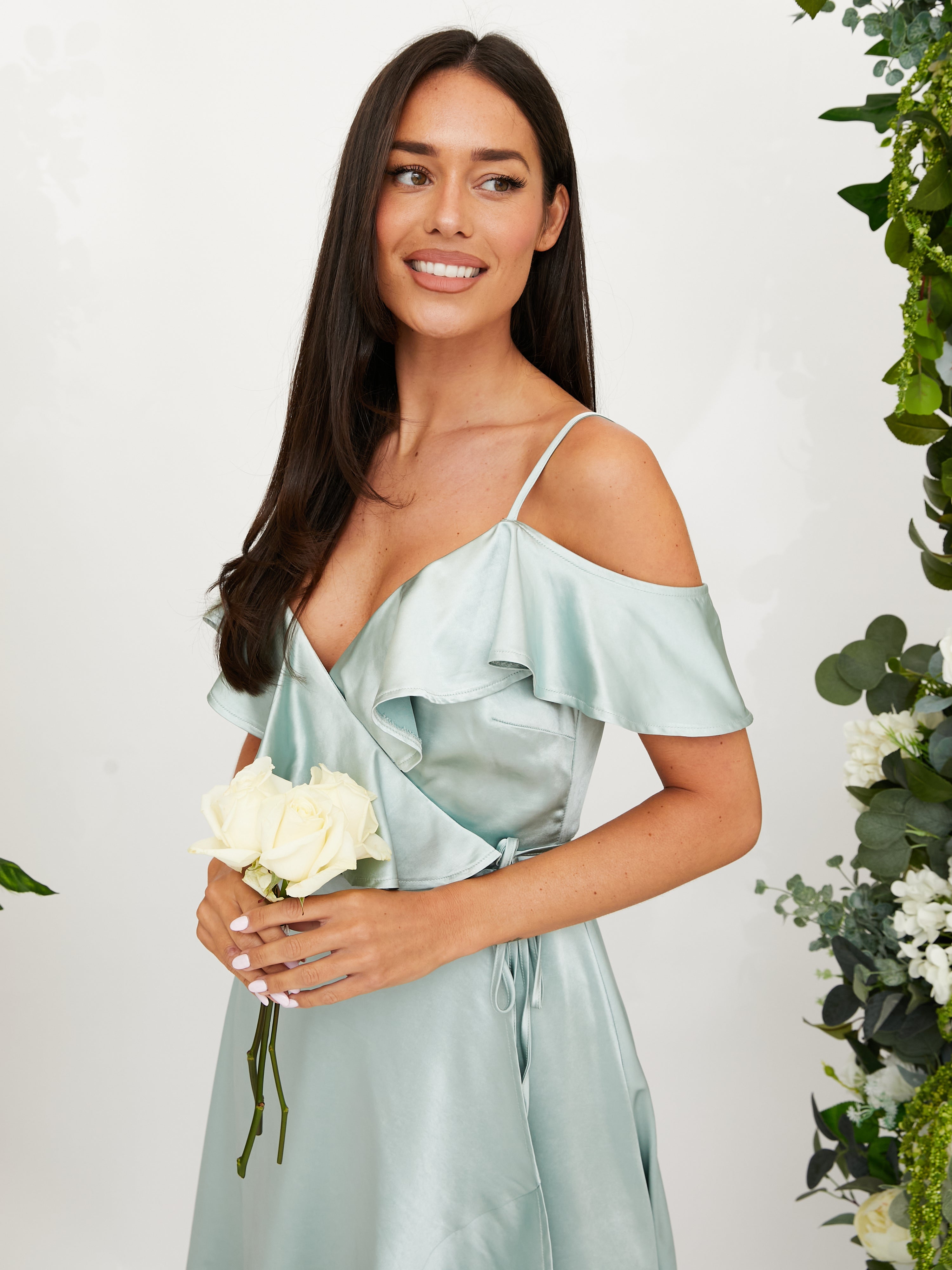 Sage Green Midi Bridesmaid Dress