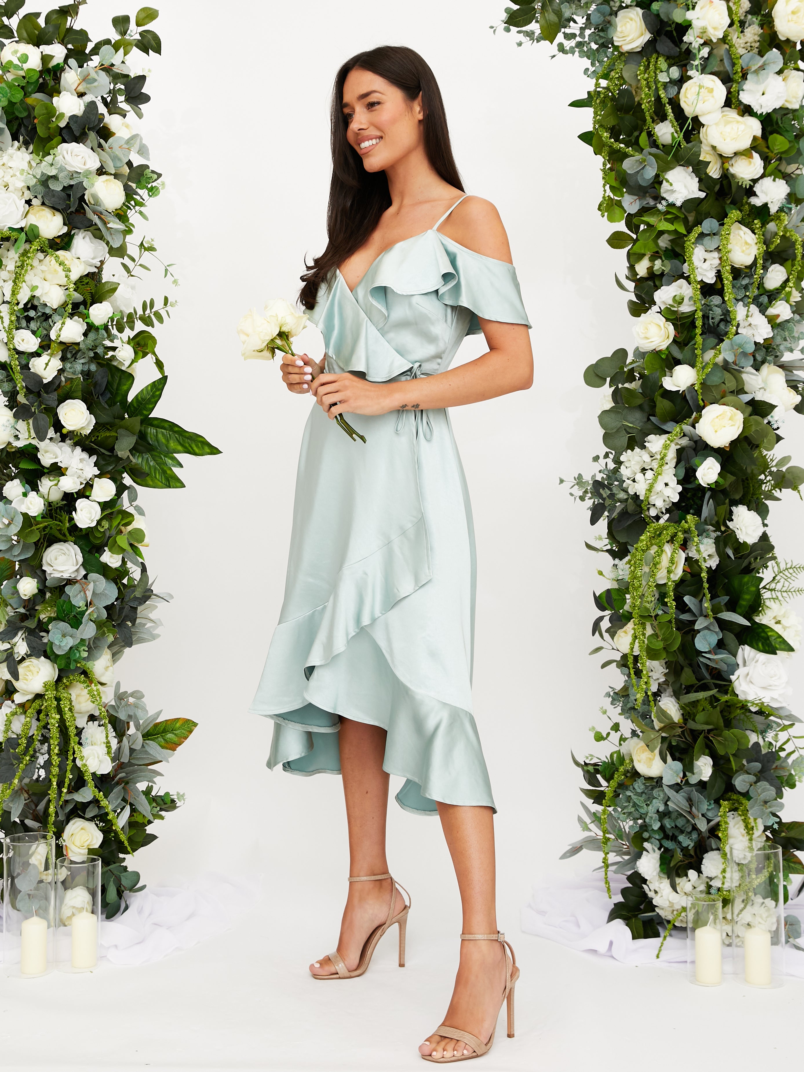 Sage Green Midi Bridesmaid Dress