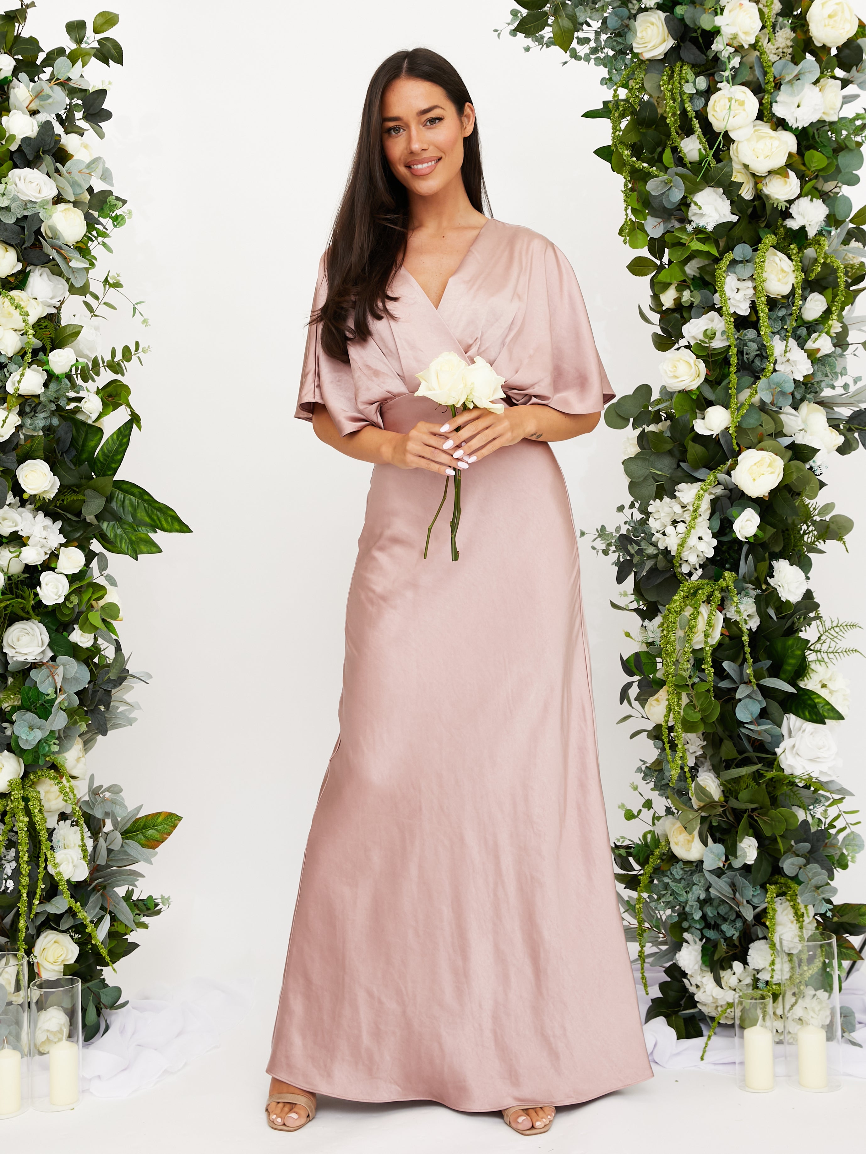 Pink Maxi Bridesmaid Dress