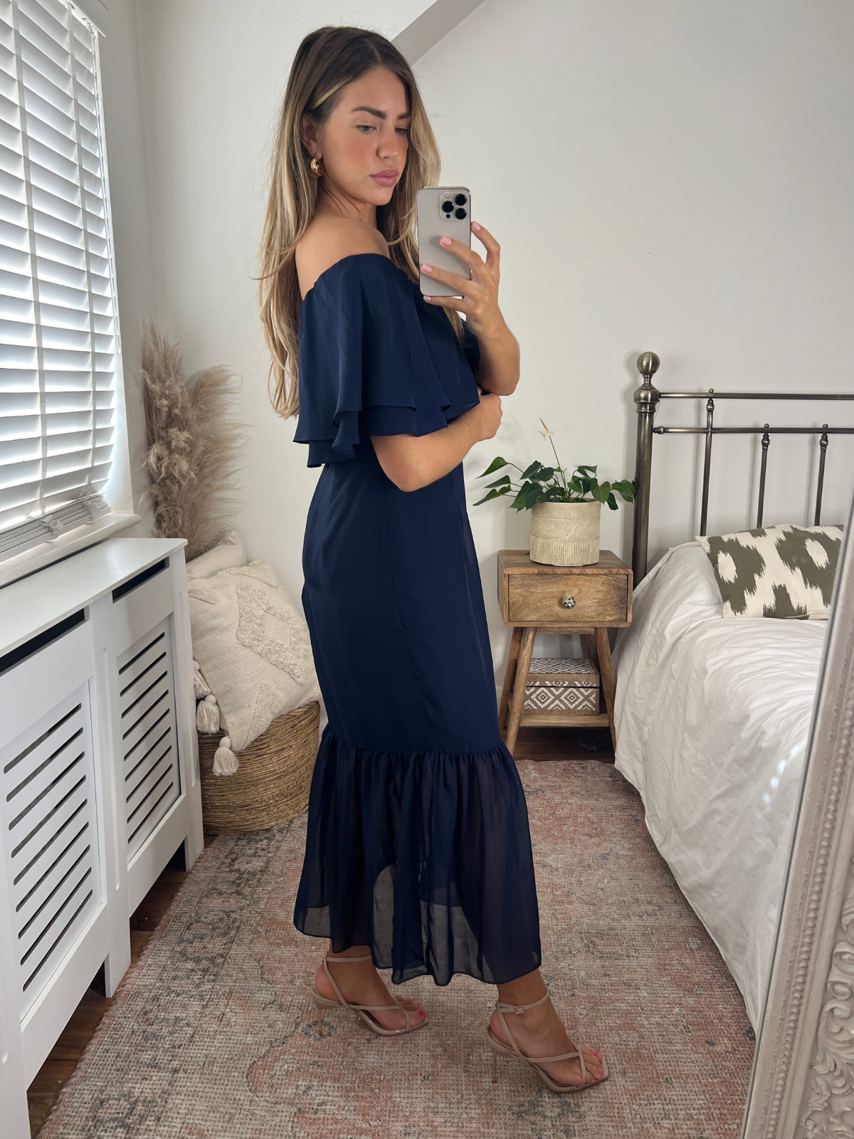 Navy Bandeau Dress