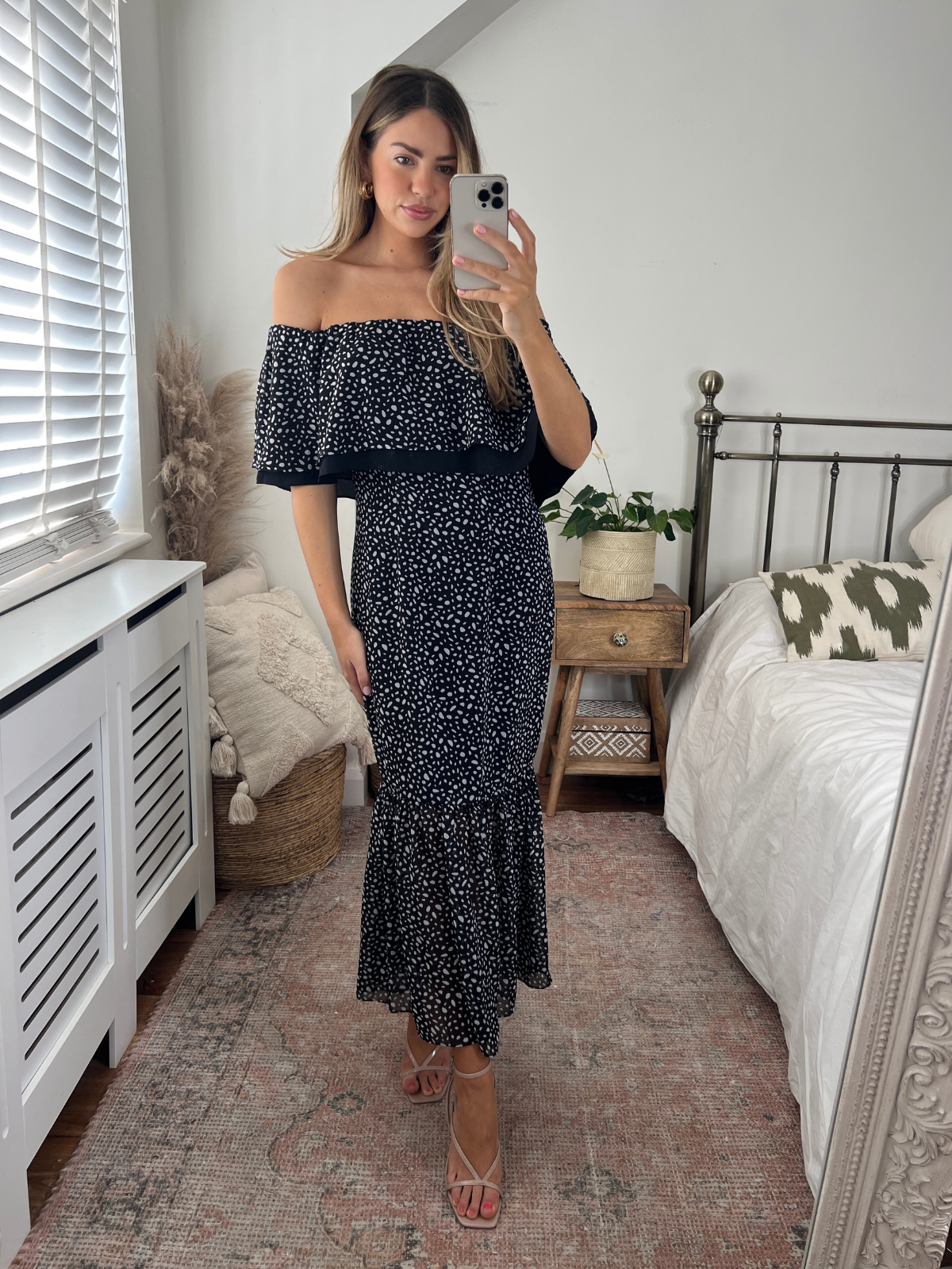Mono Spot Bandeau Dress