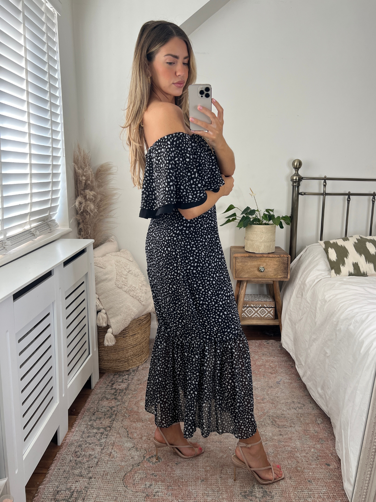 Mono Spot Bandeau Dress