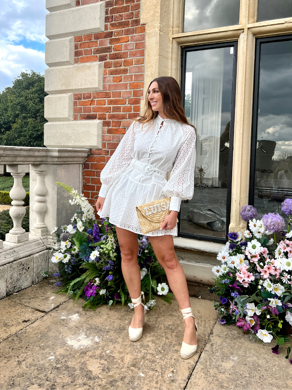 White Broderie Mini Dress