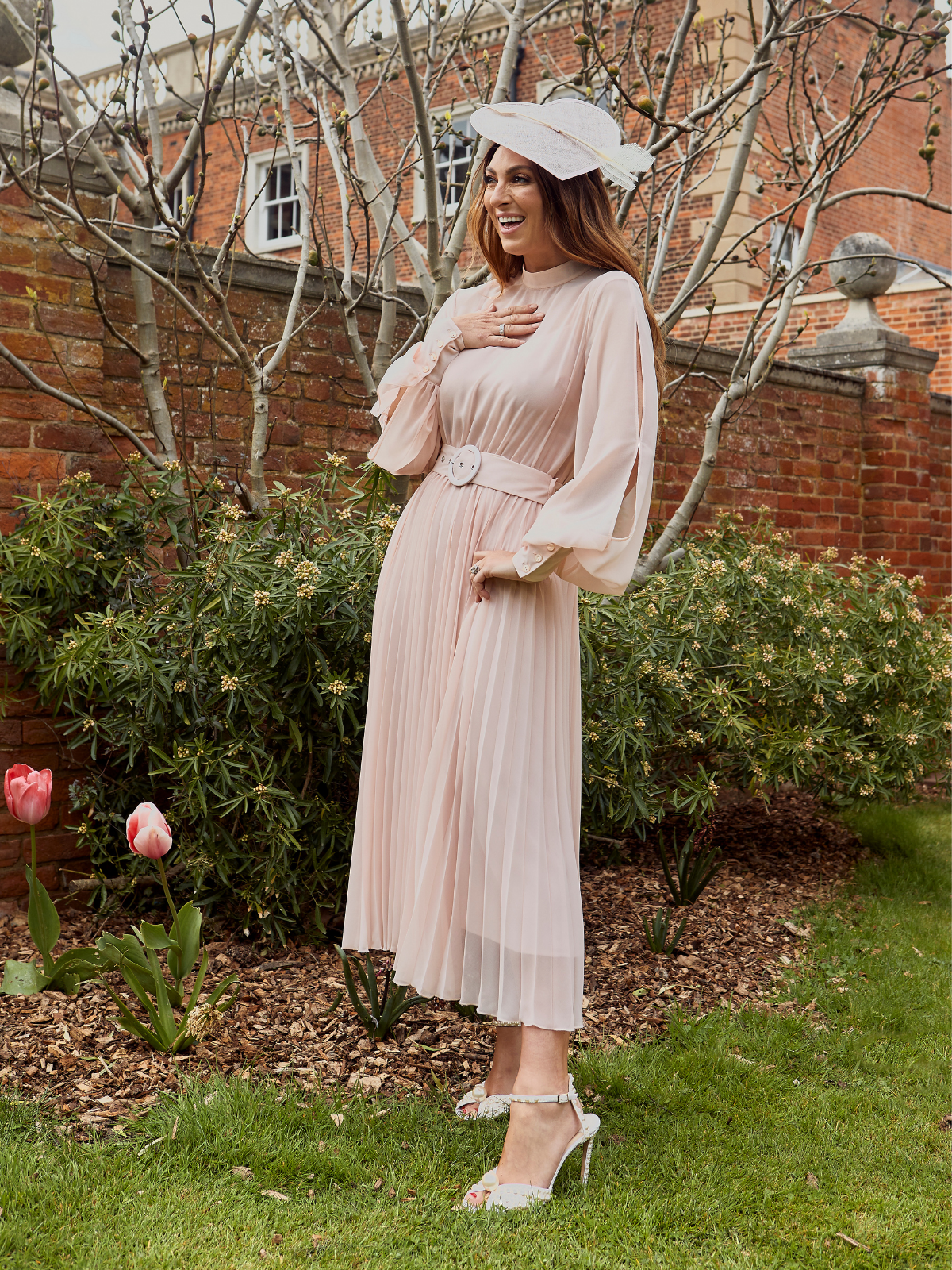 Blush Pink High Neck Dress