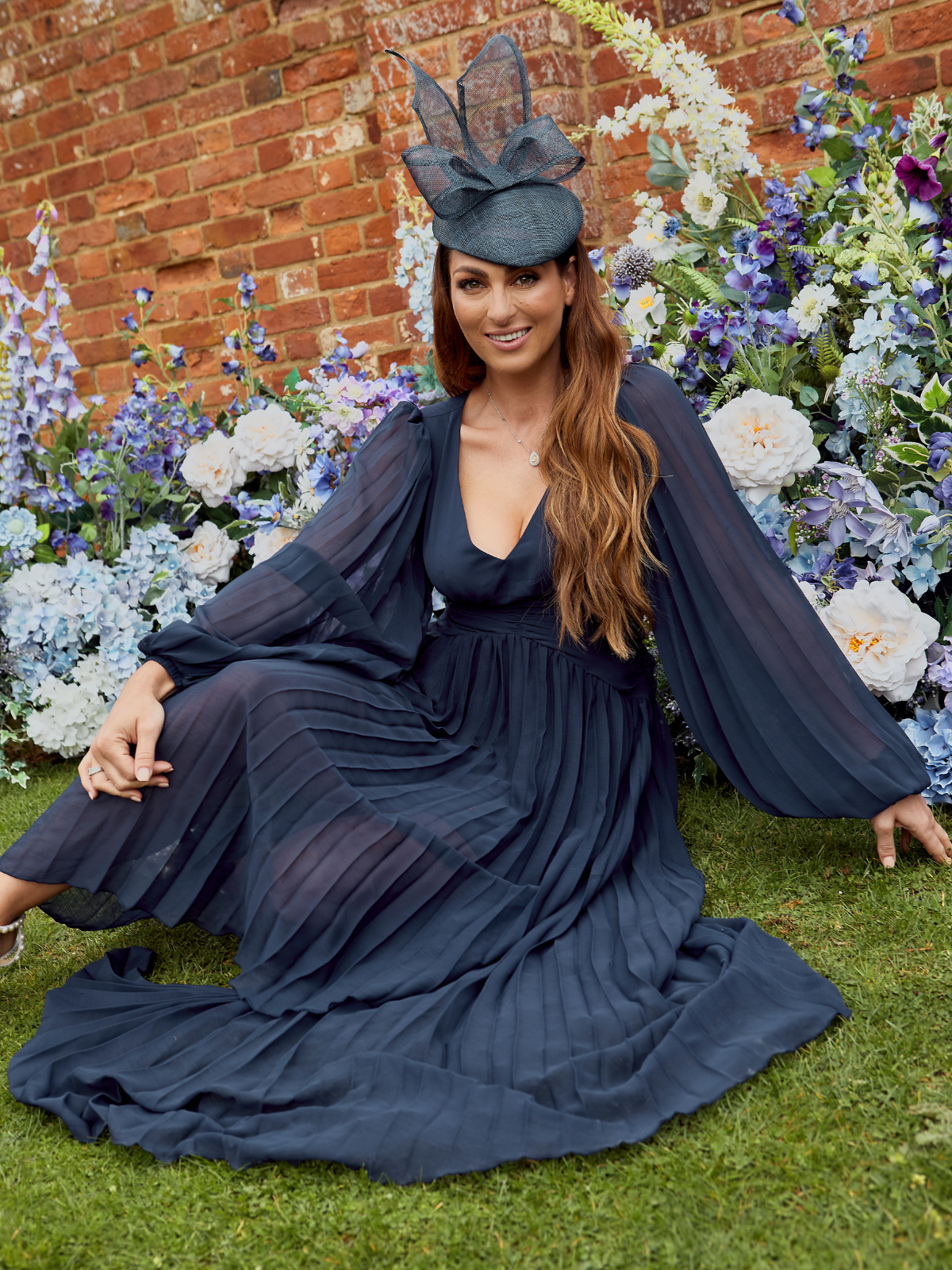 Navy Long Sleeve Maxi Dress