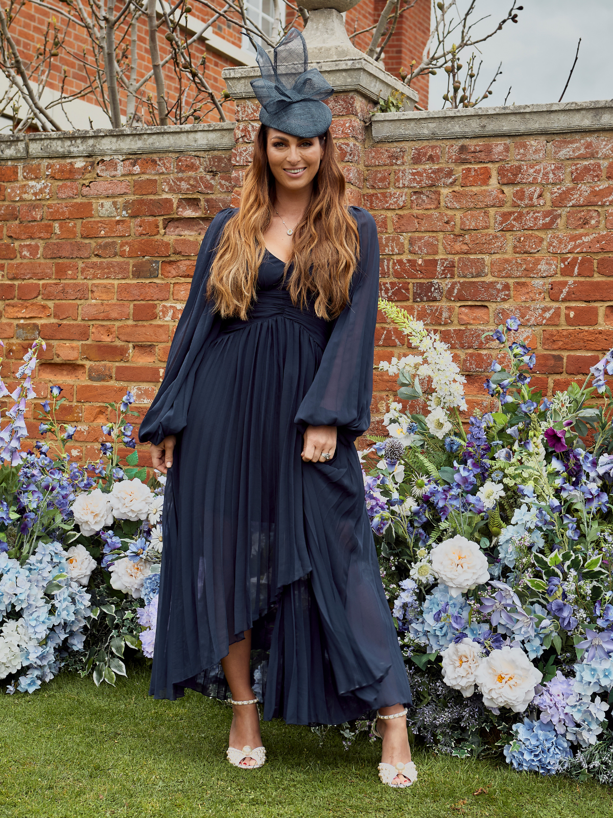 Navy Long Sleeve Maxi Dress