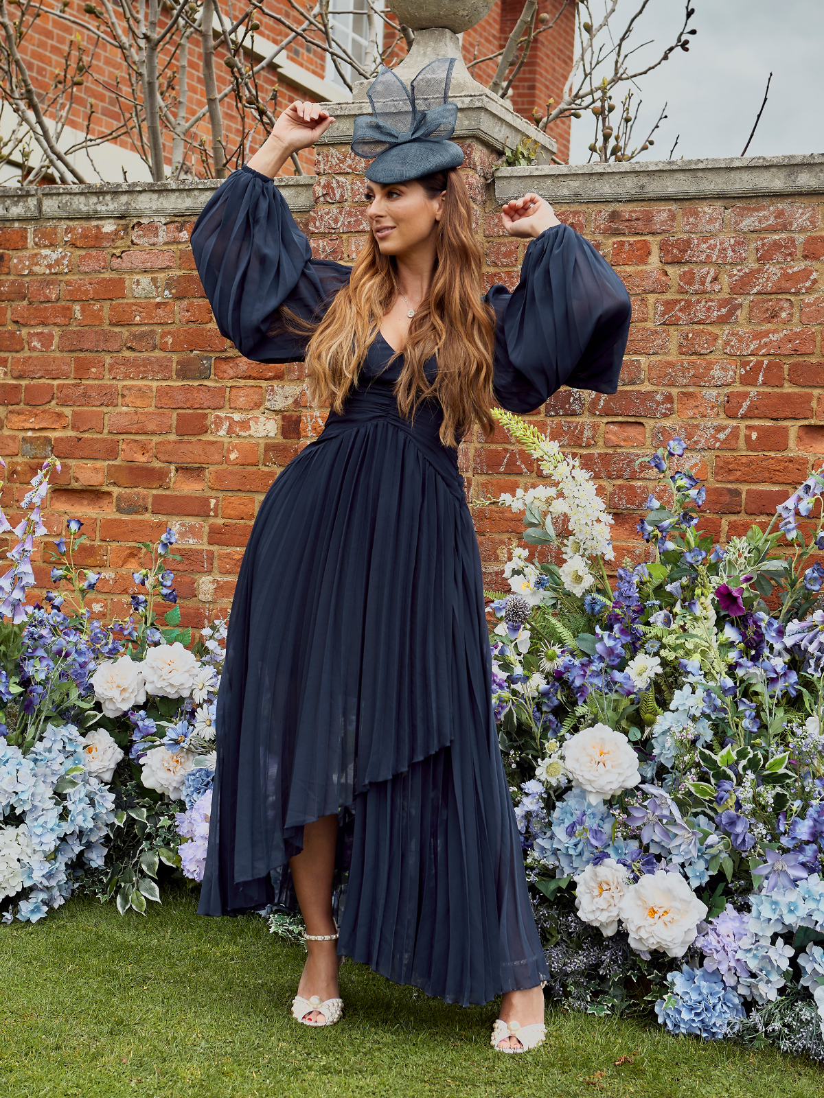 Navy Long Sleeve Maxi Dress