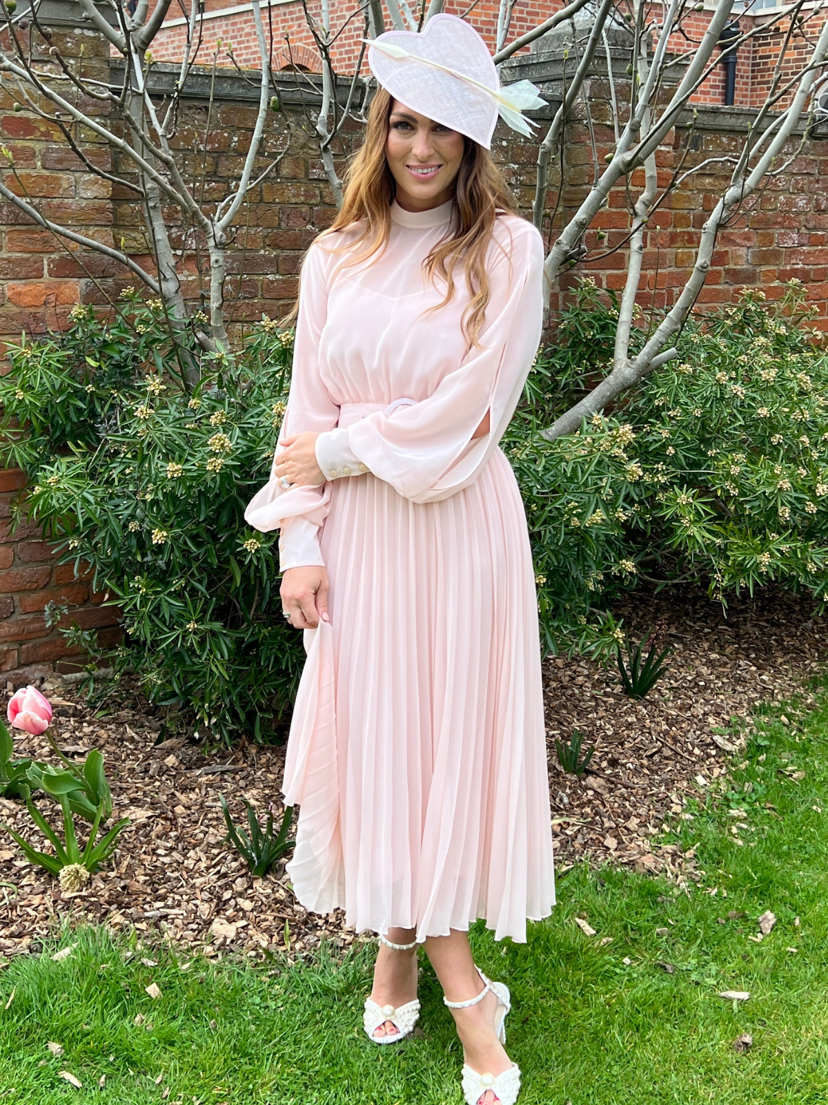 Blush Pink High Neck Dress