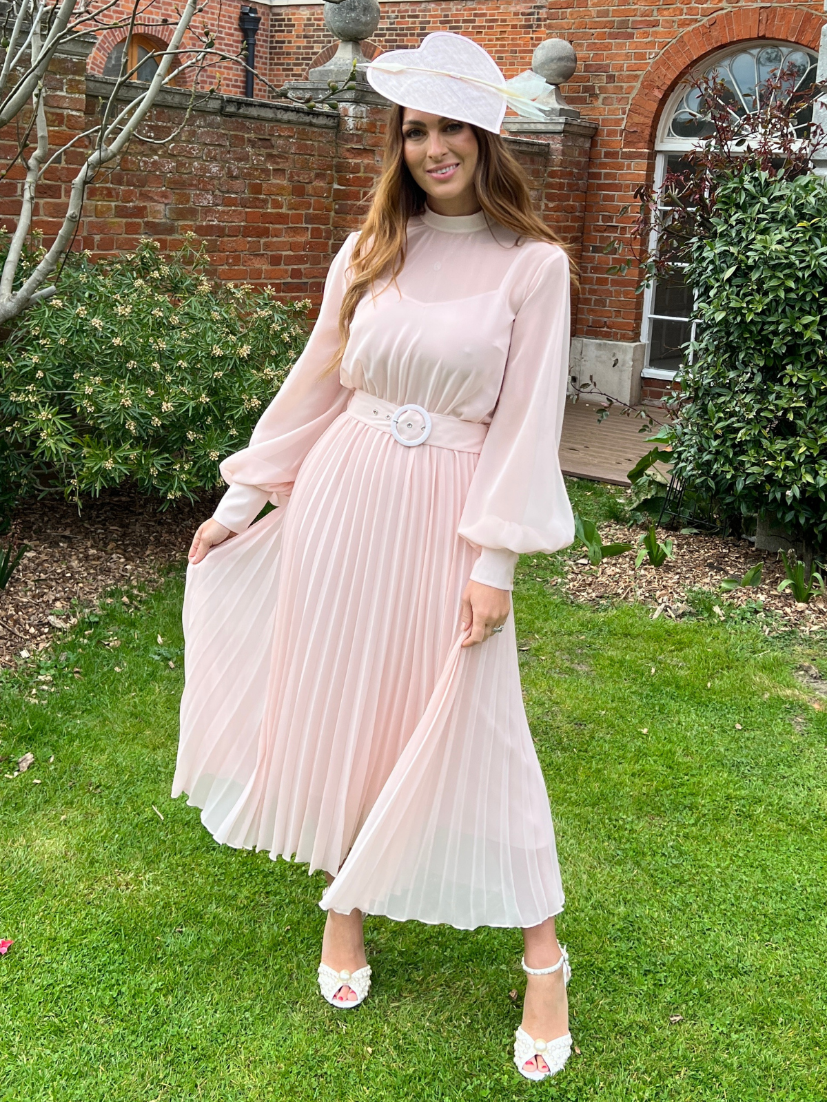 Blush Pink High Neck Dress