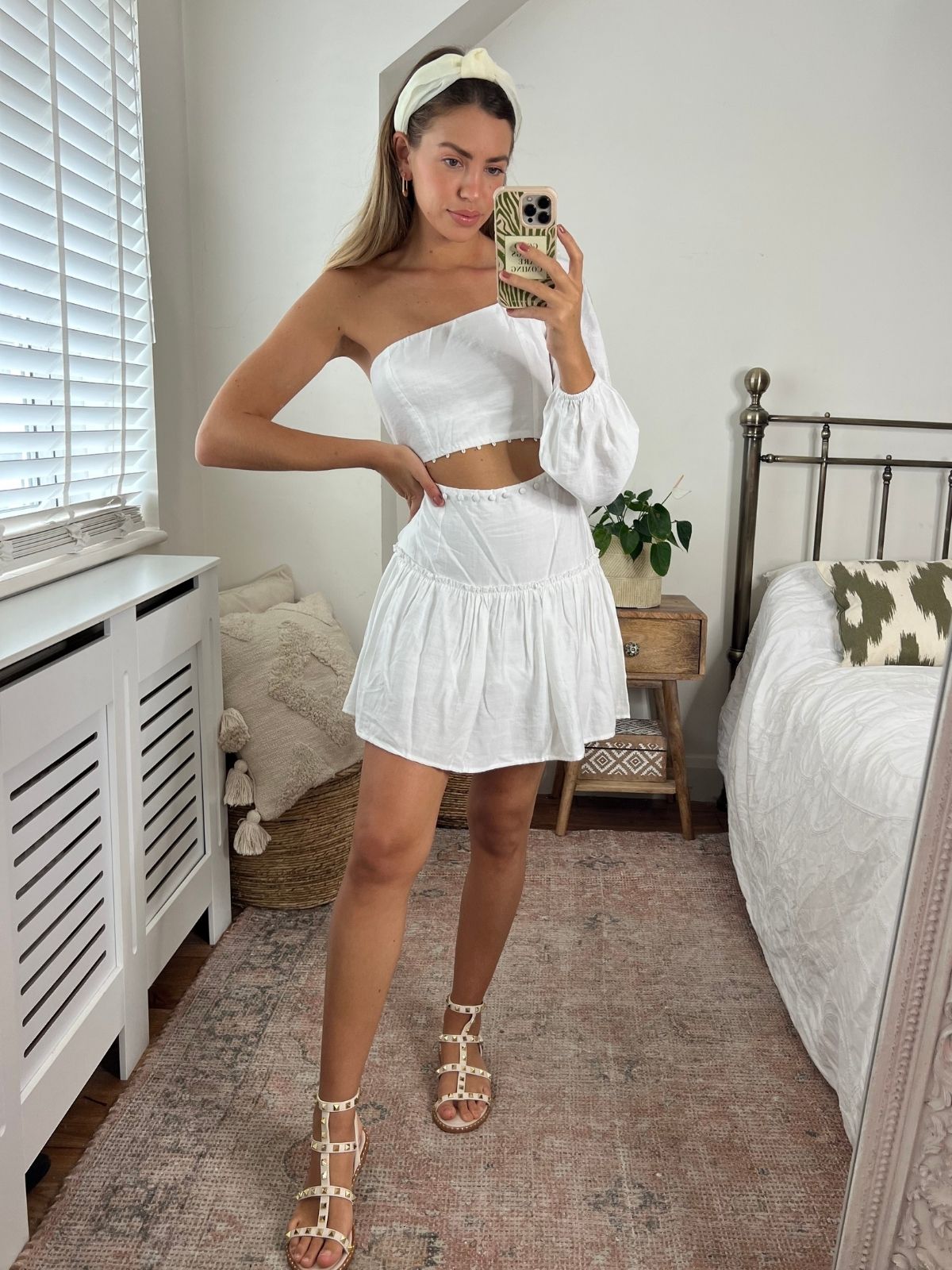 White One Shoulder Mini Dress